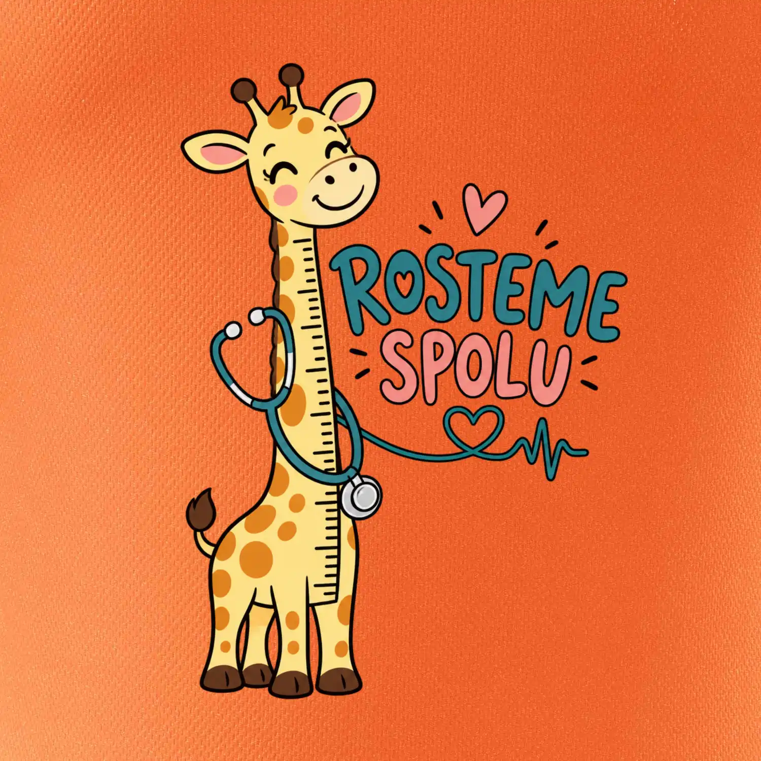 Rosteme spolu - žirafa se stetoskopem
