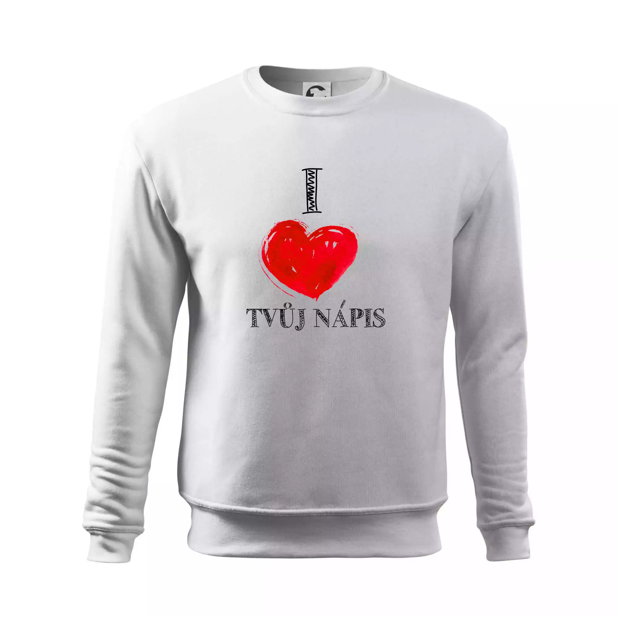 I love malované srdce - vlastní nápis