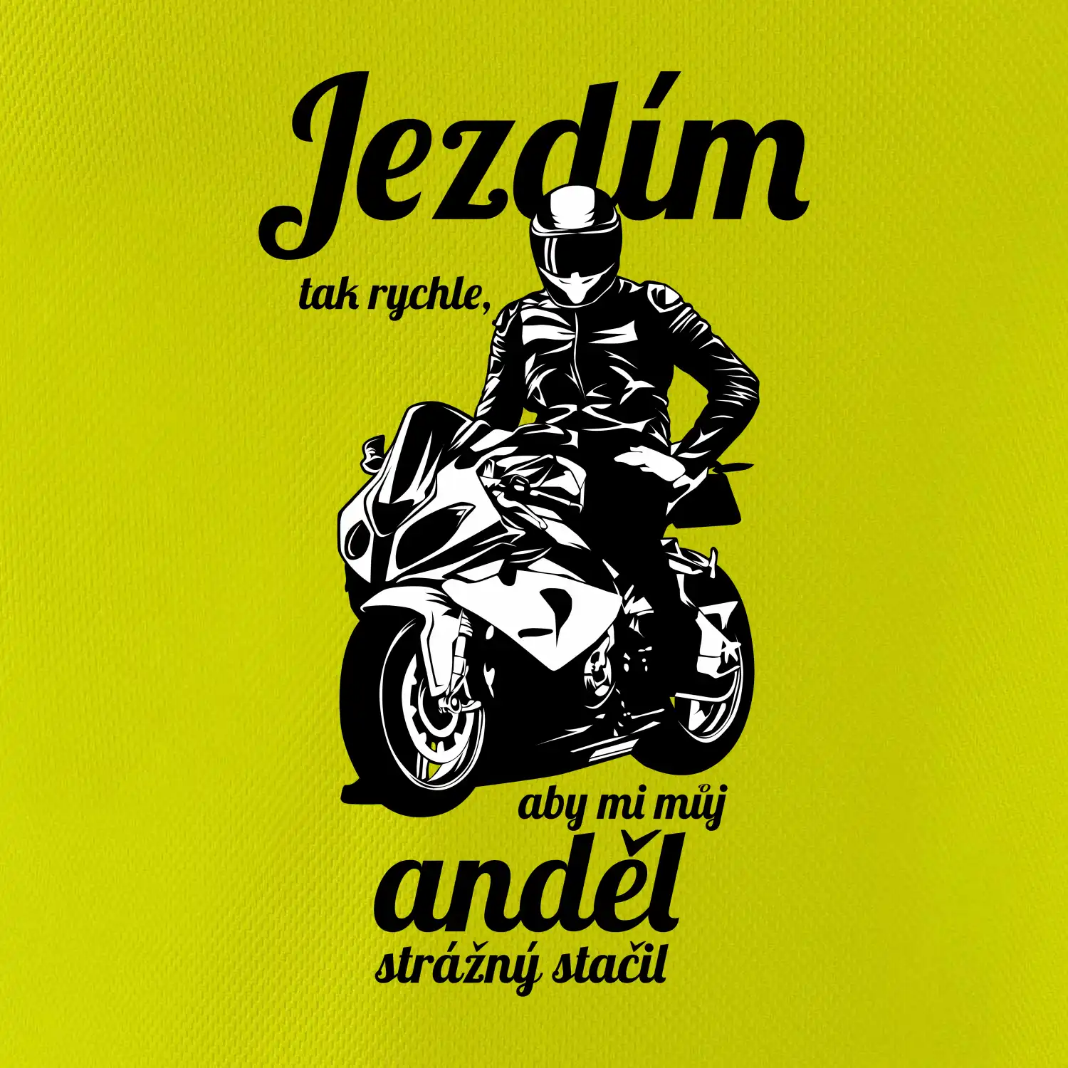 Silniční motorka - jezdím tak rychle, aby mi můj anděl strážný stačil