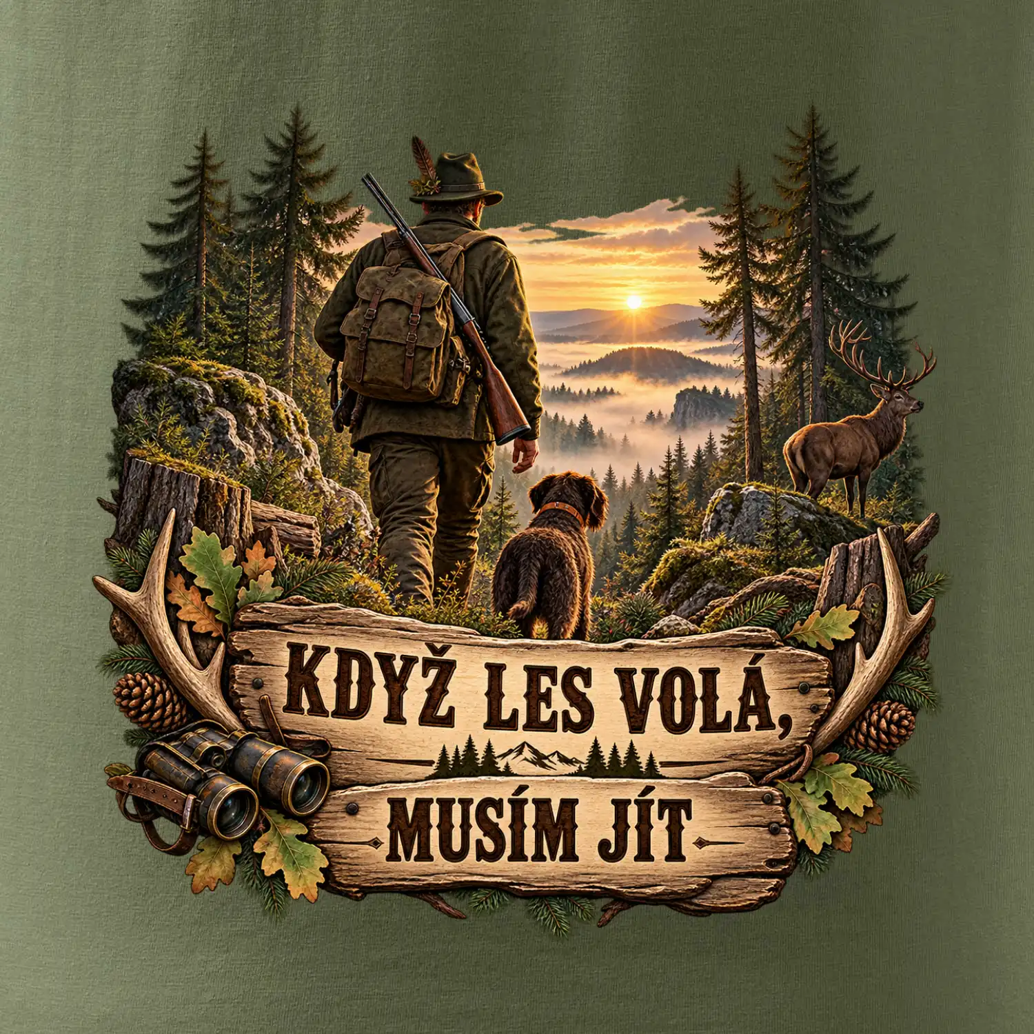 Když les volá musím jít myslivec