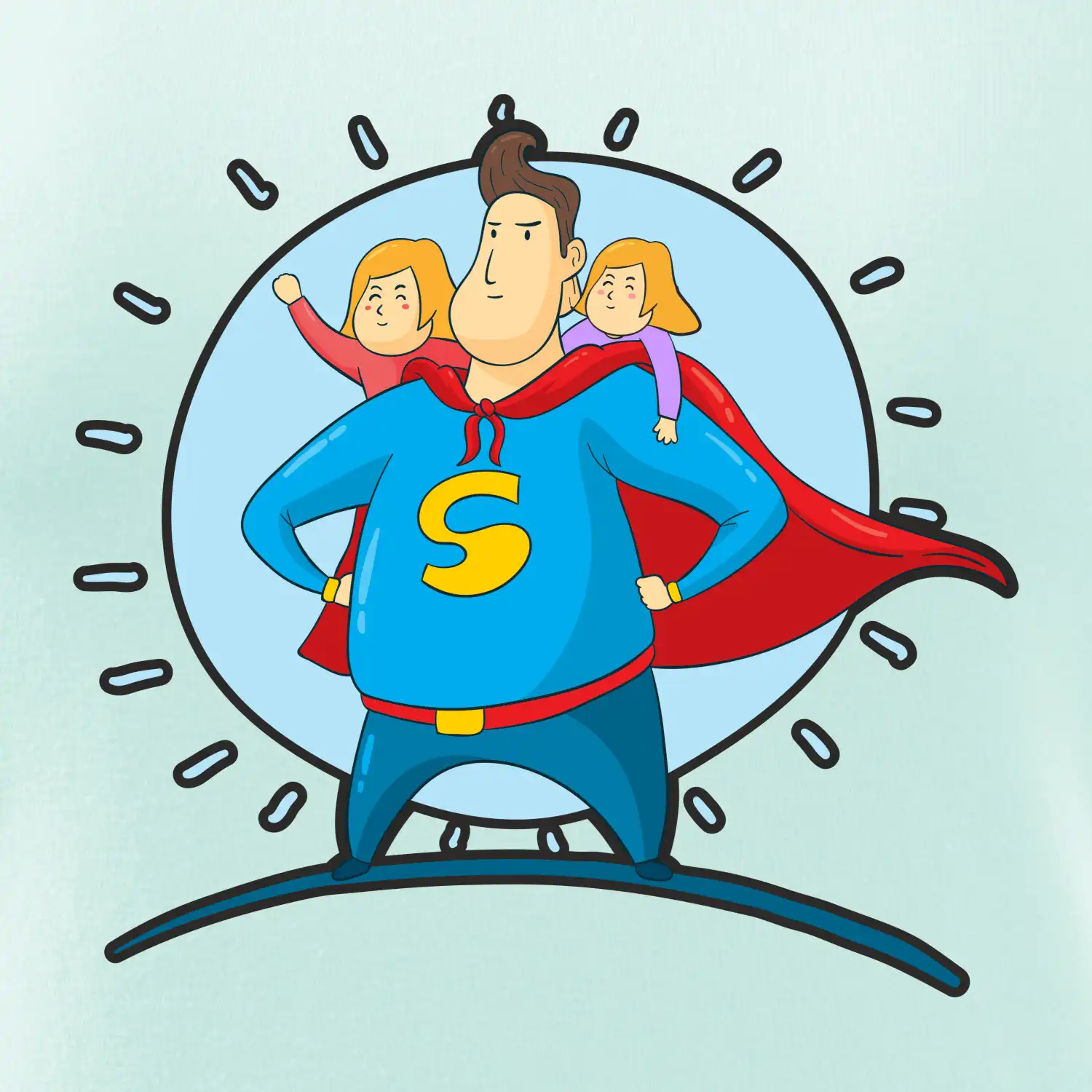 Táta superman - holka a holka