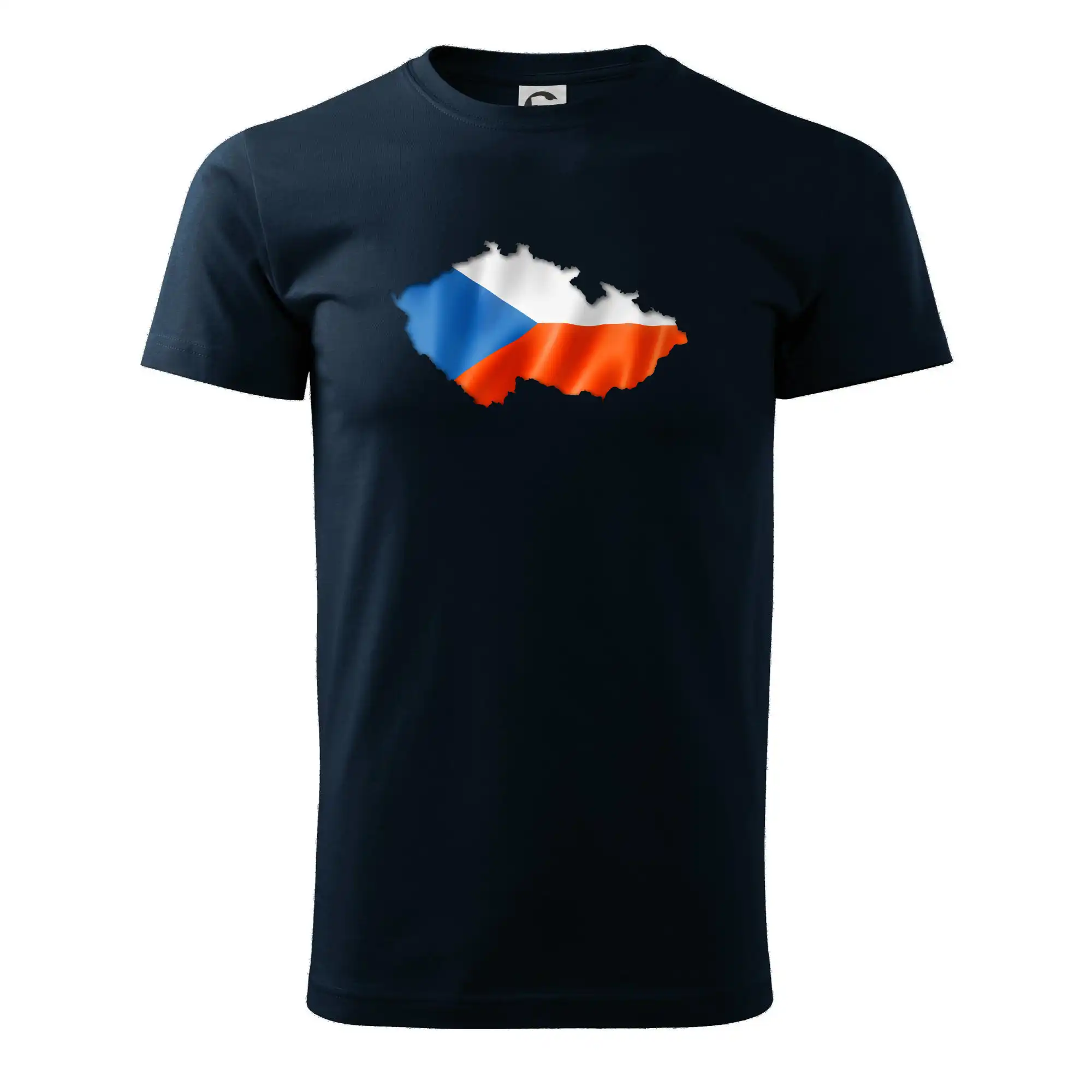 Česká vlajka v obrysu republiky