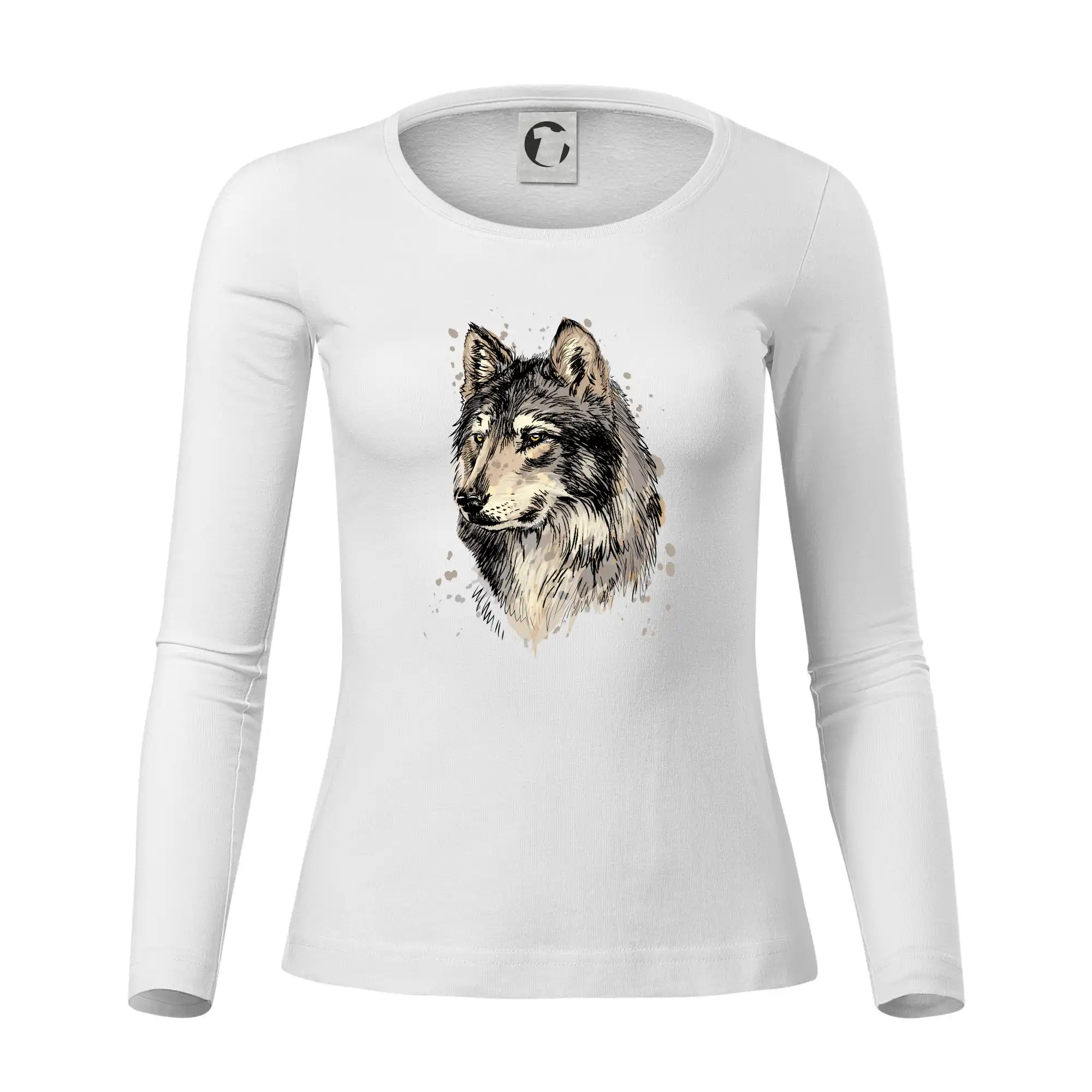 Hlava vlka kreslená