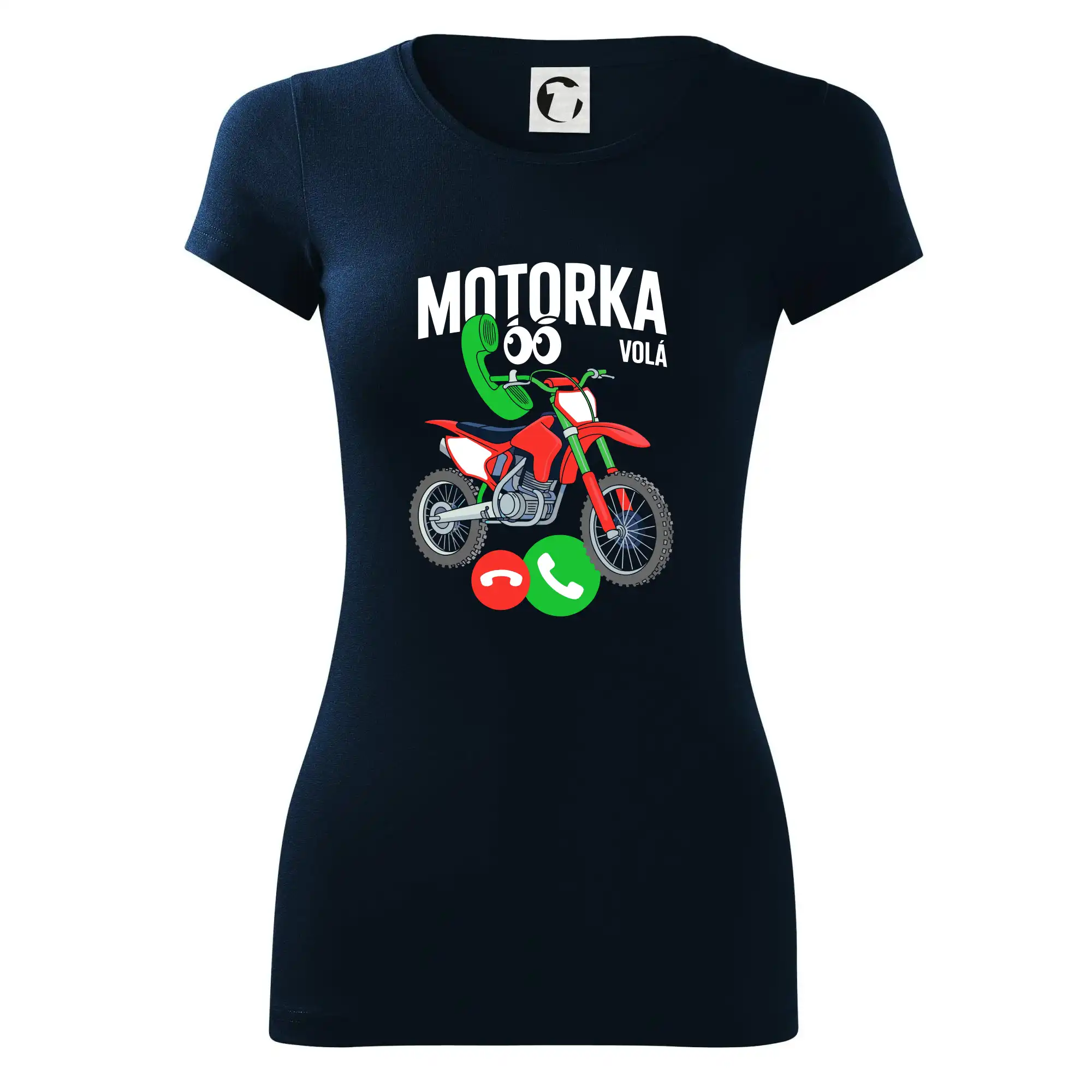 Karikatura motorka cross volá