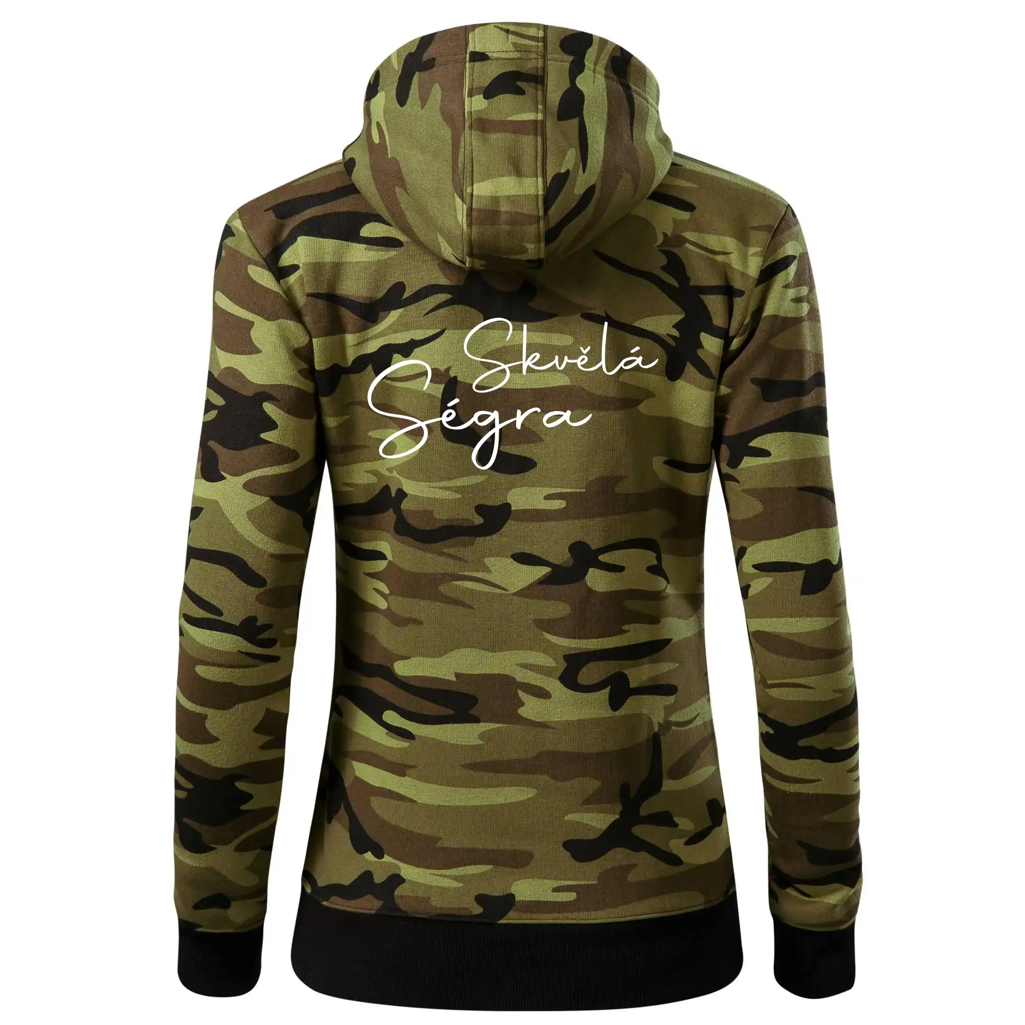 Skvělá ségra - nápis na zádech