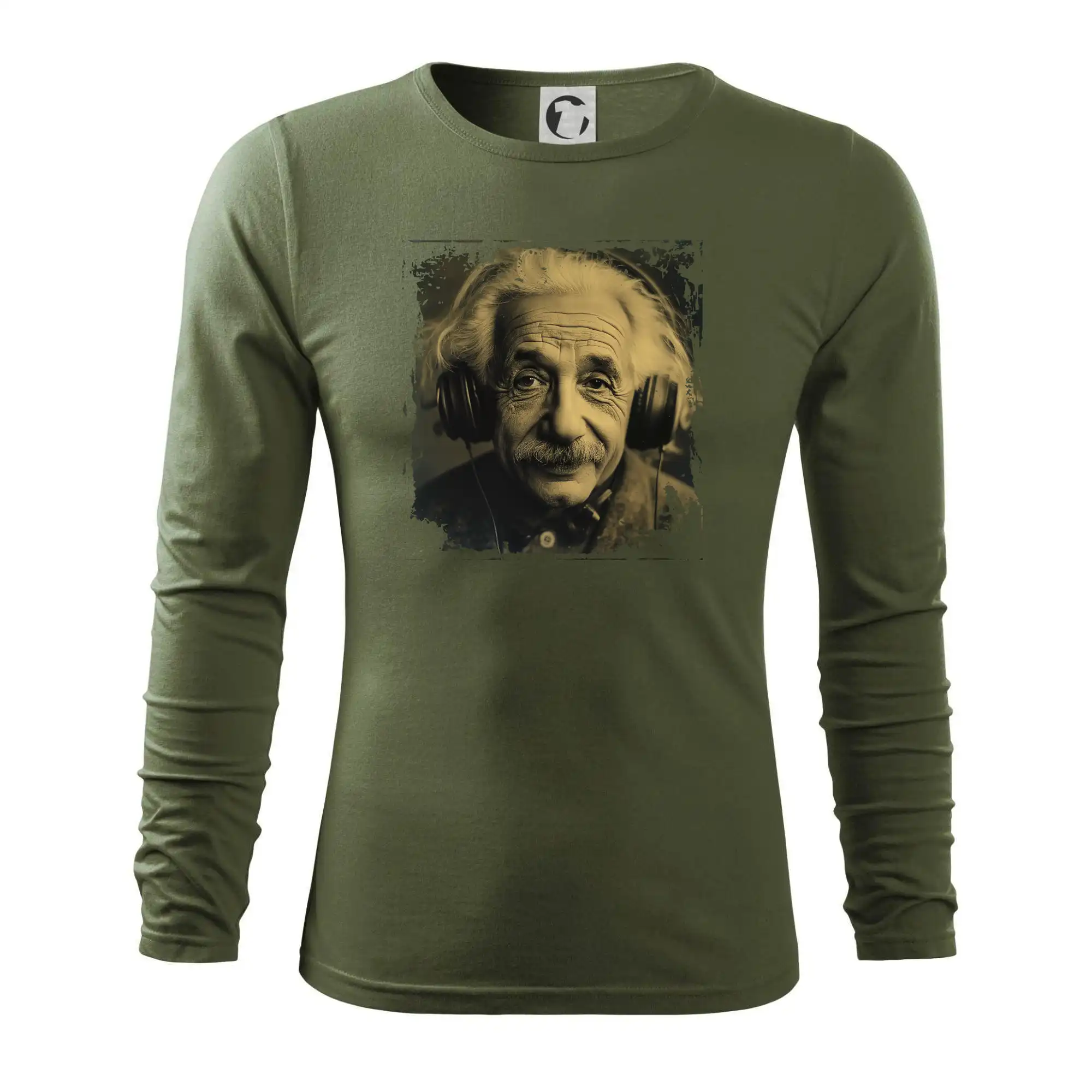 Albert se sluchátky