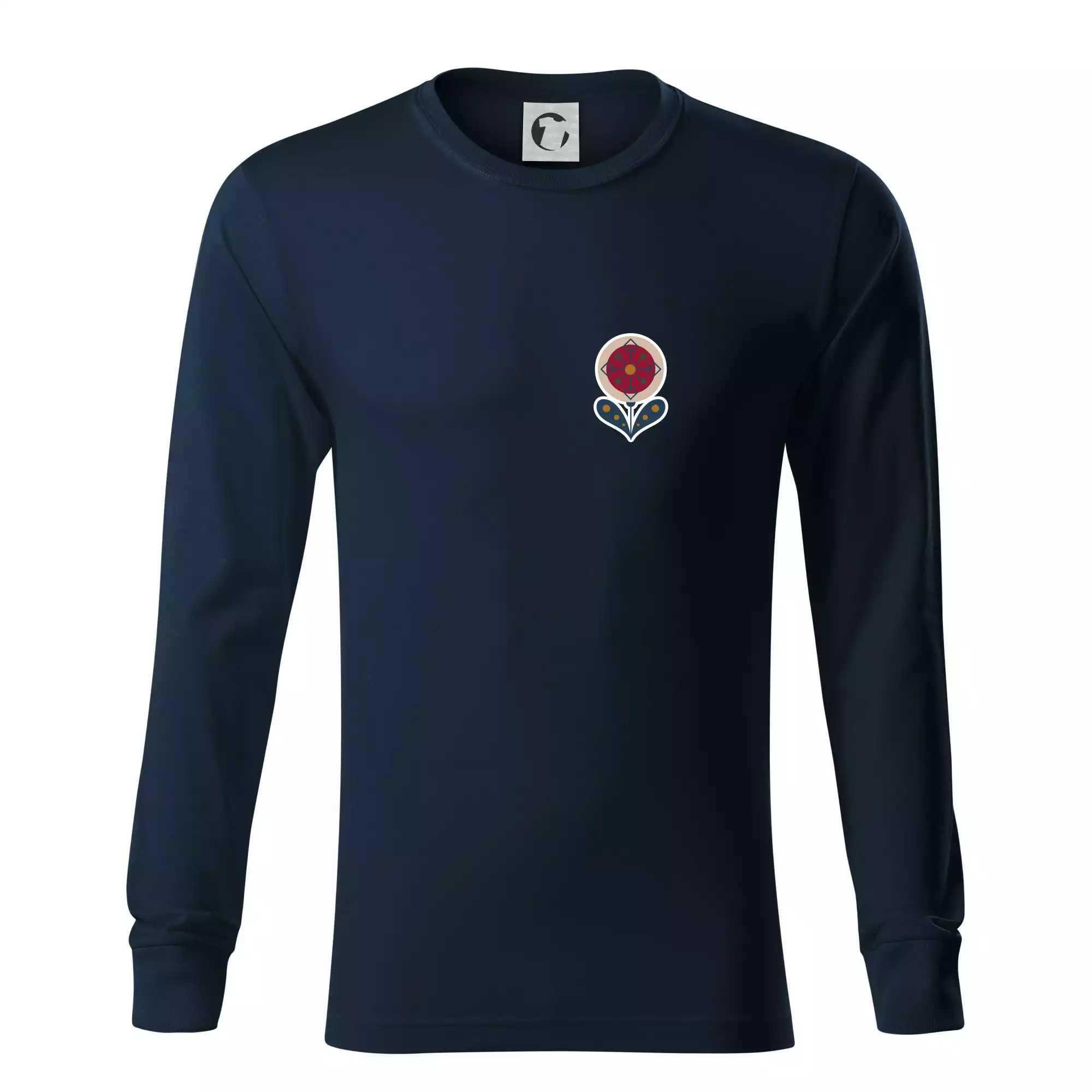 Folklor na prsu květina kulatá