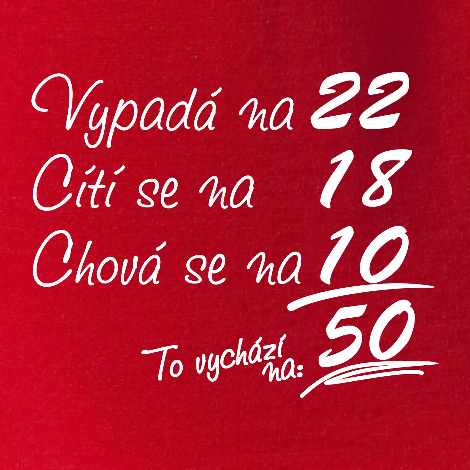 Vypadá, cítí se, chová se - 50 let