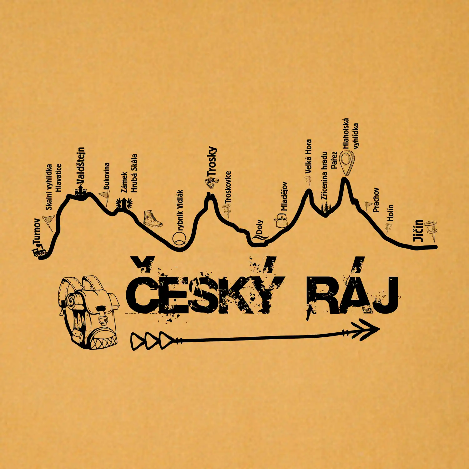 Profil kopce - Český ráj