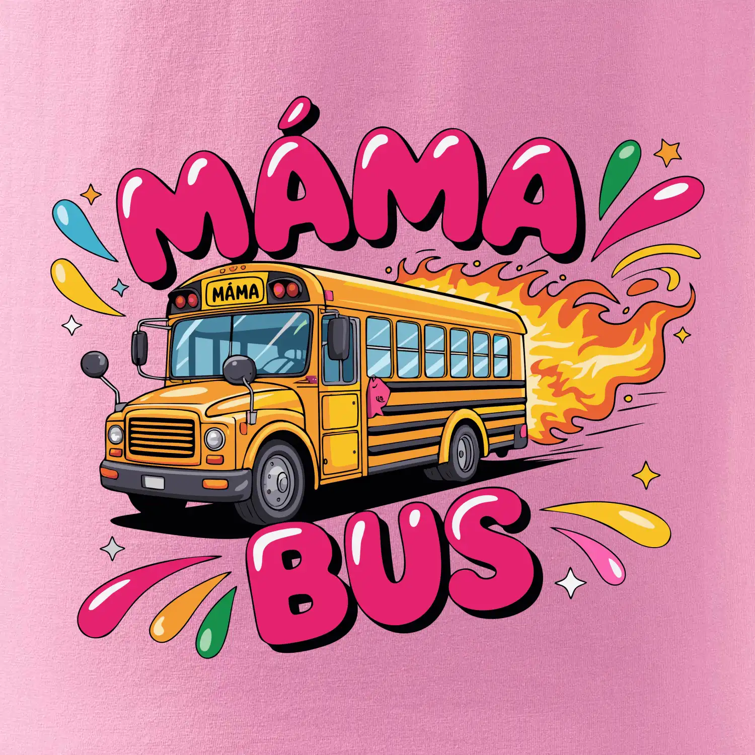 Máma bus - žlutý autobus