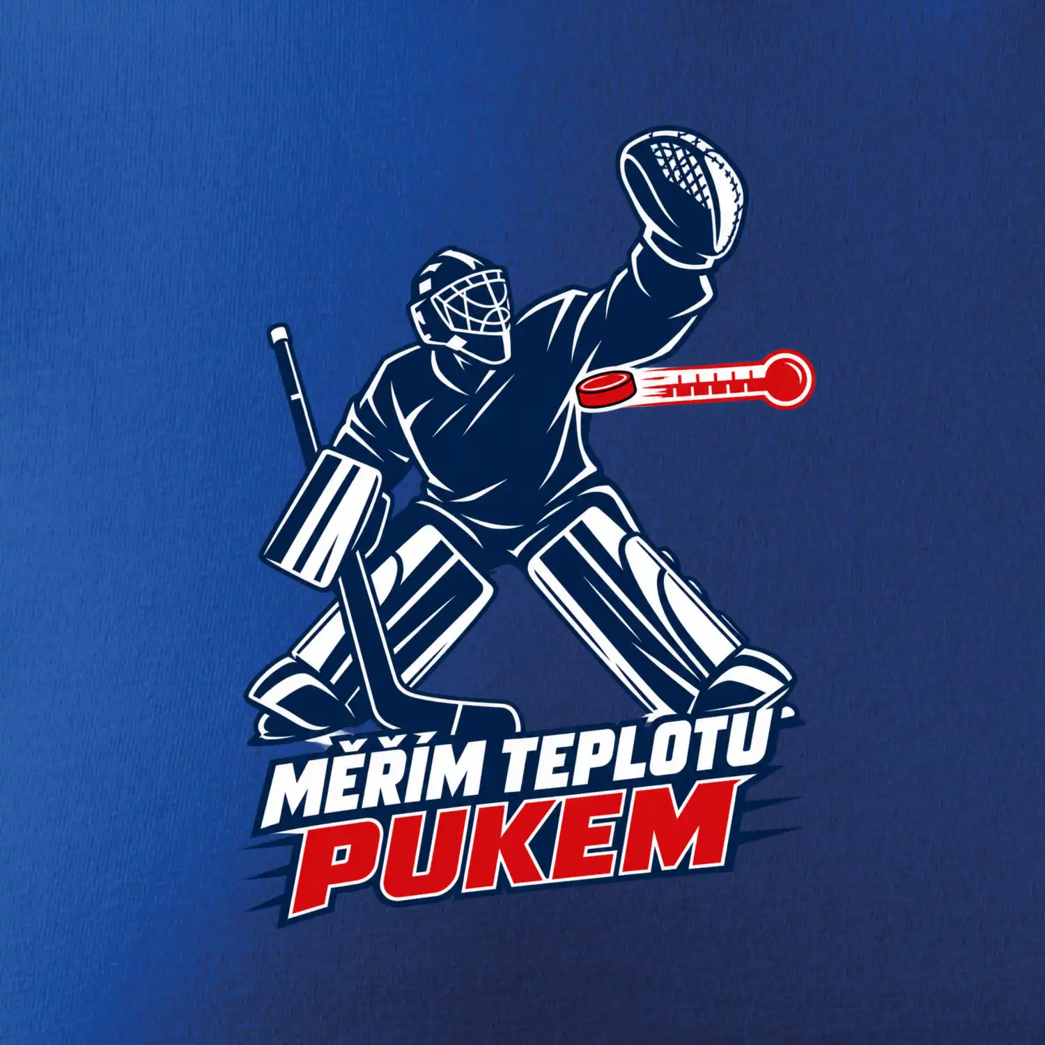Hokejový teploměr pukem