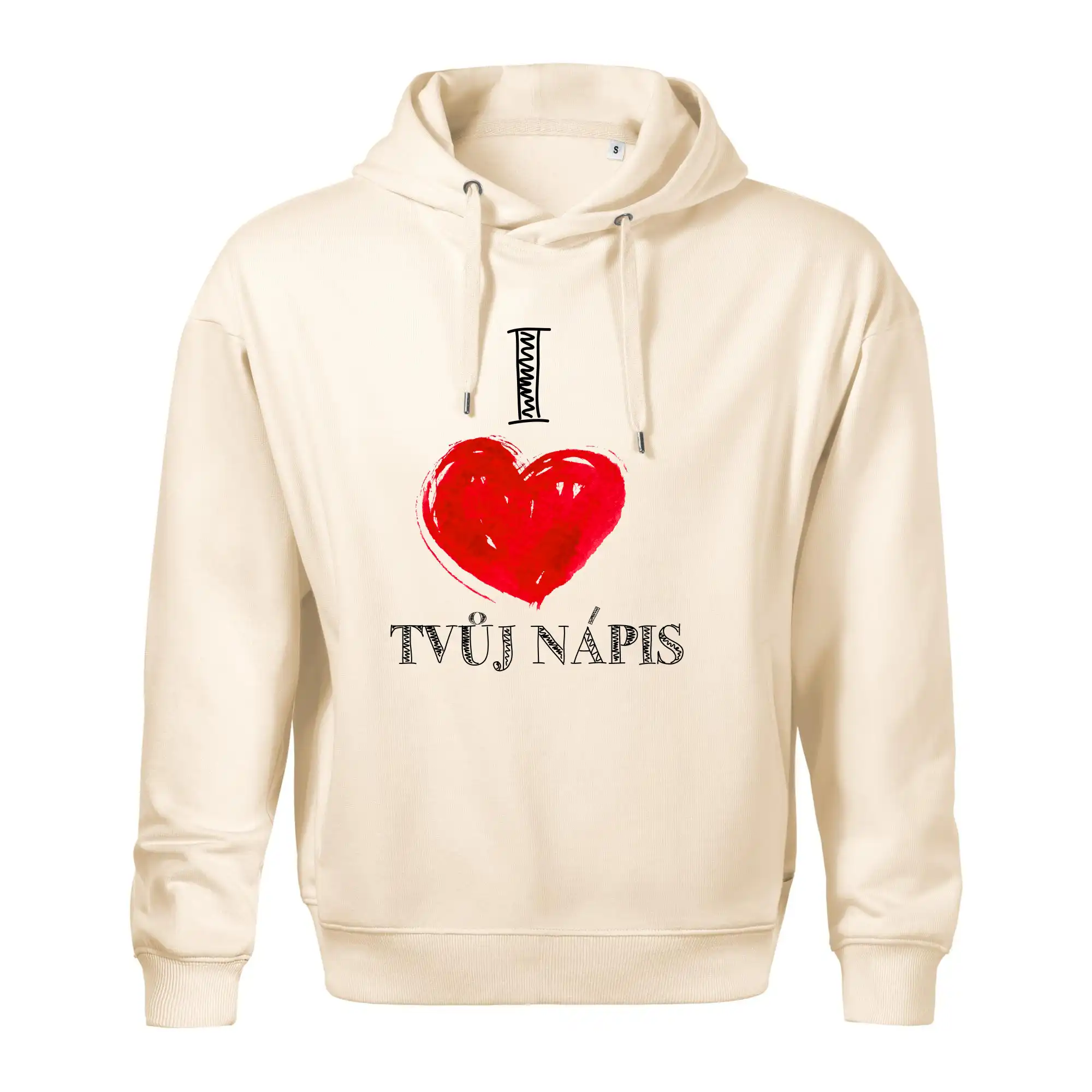 I love malované srdce - vlastní nápis
