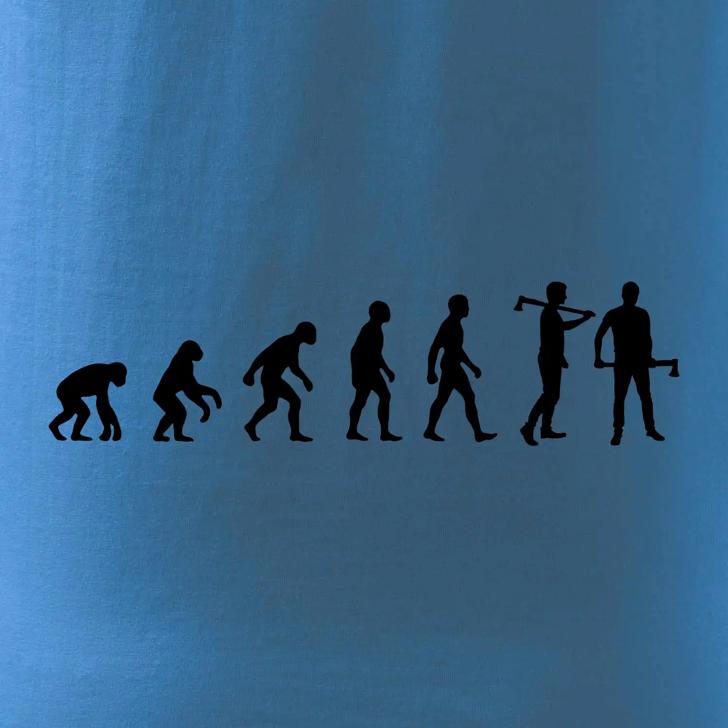 Evoluce dřevorubec - sekera