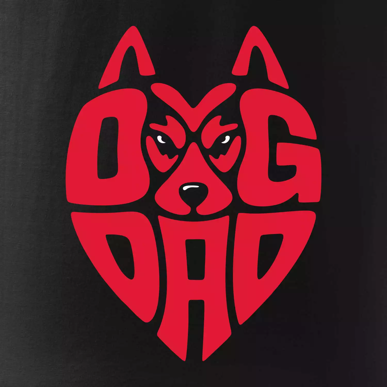 Dog dad nápis v hlavě