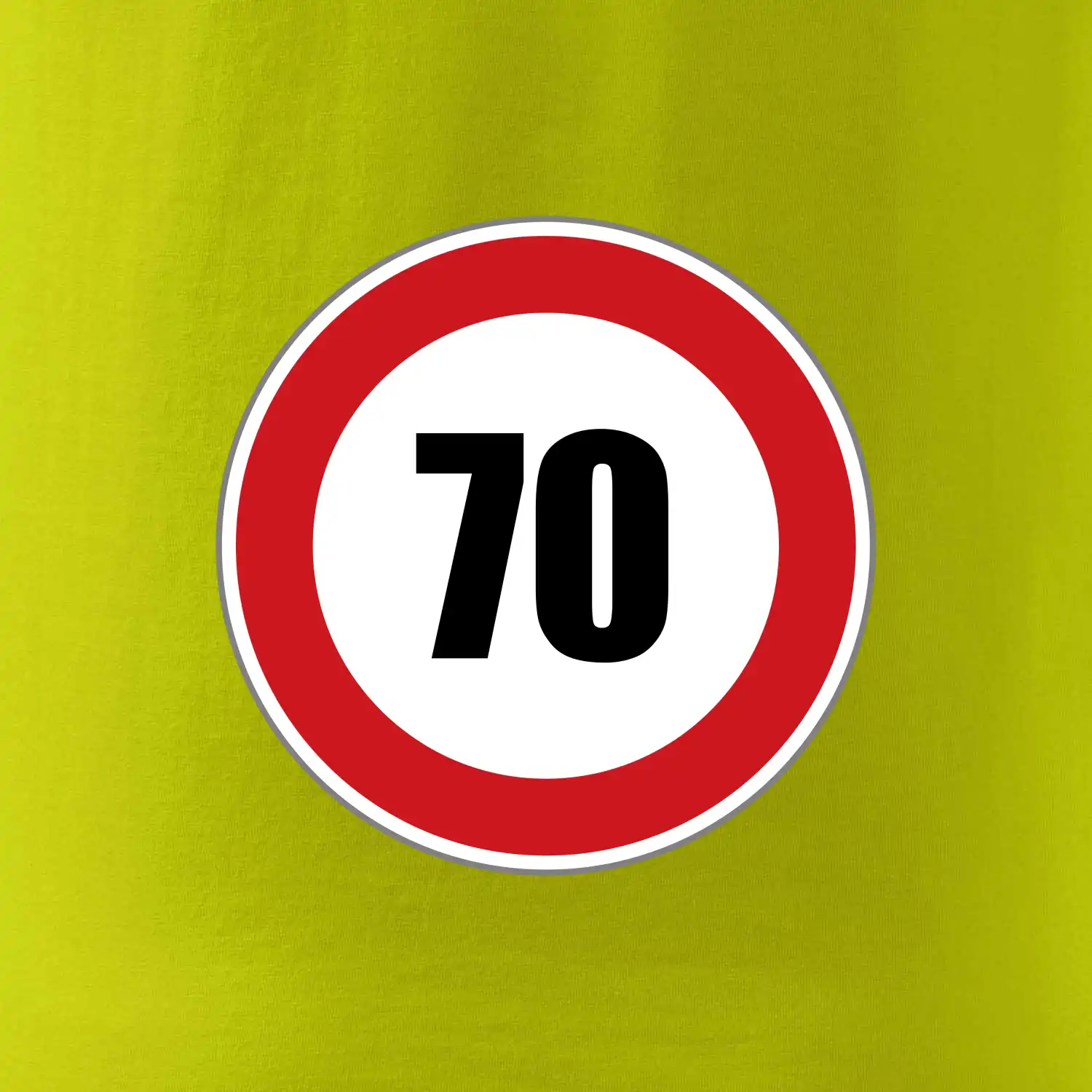 Dopravní značka - omezení rychlosti 70
