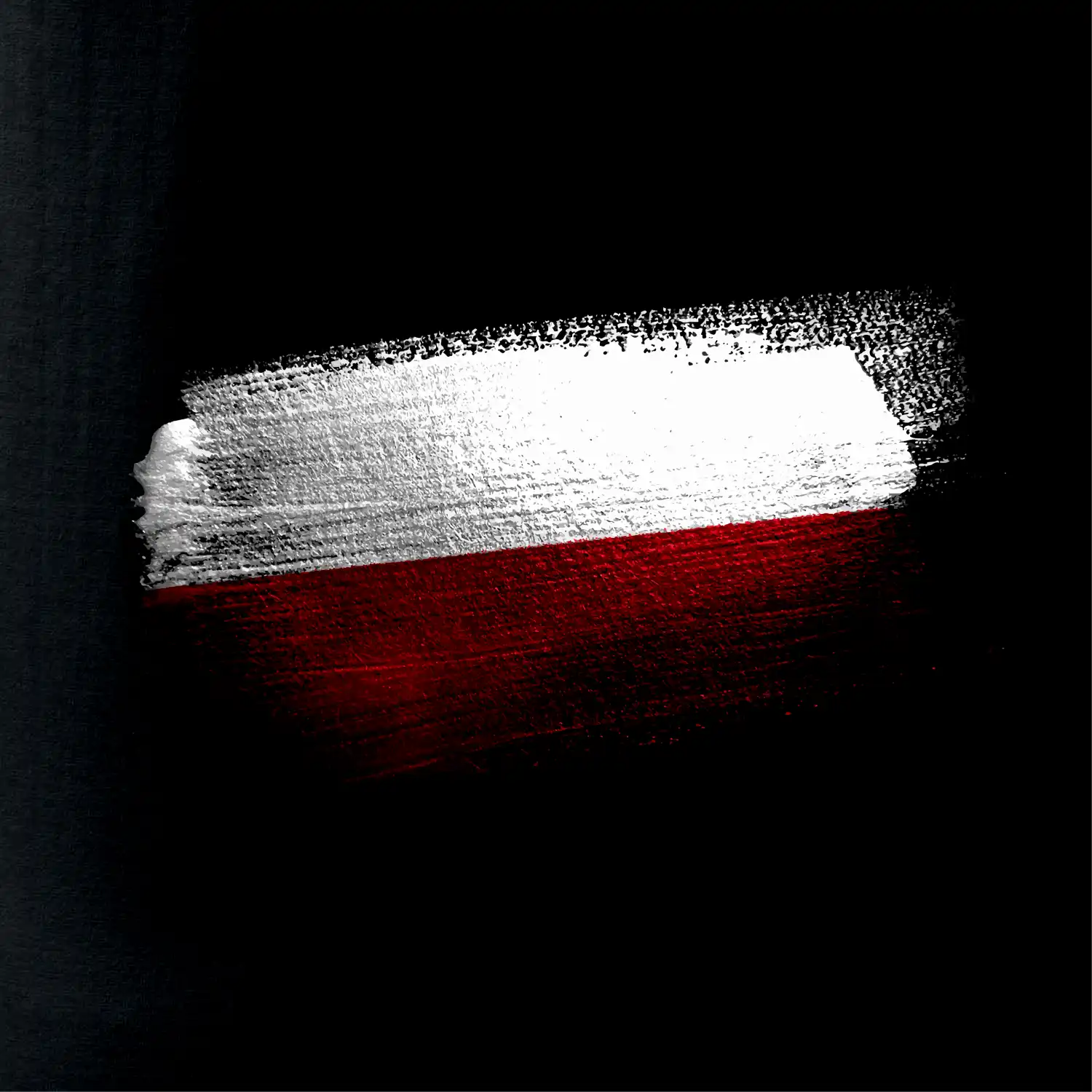 Polská vlajka okousaná