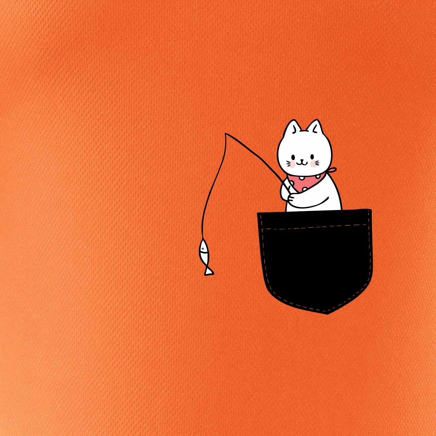 Kočka s rybou v kapse