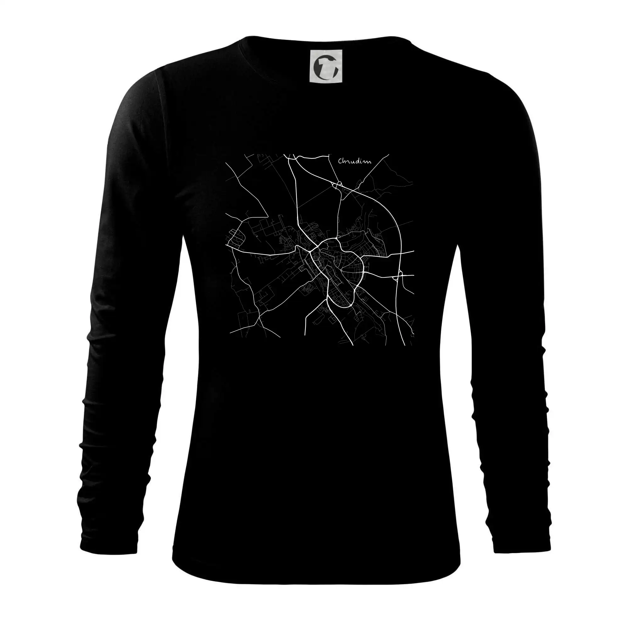 Černobílá mapa Chrudim