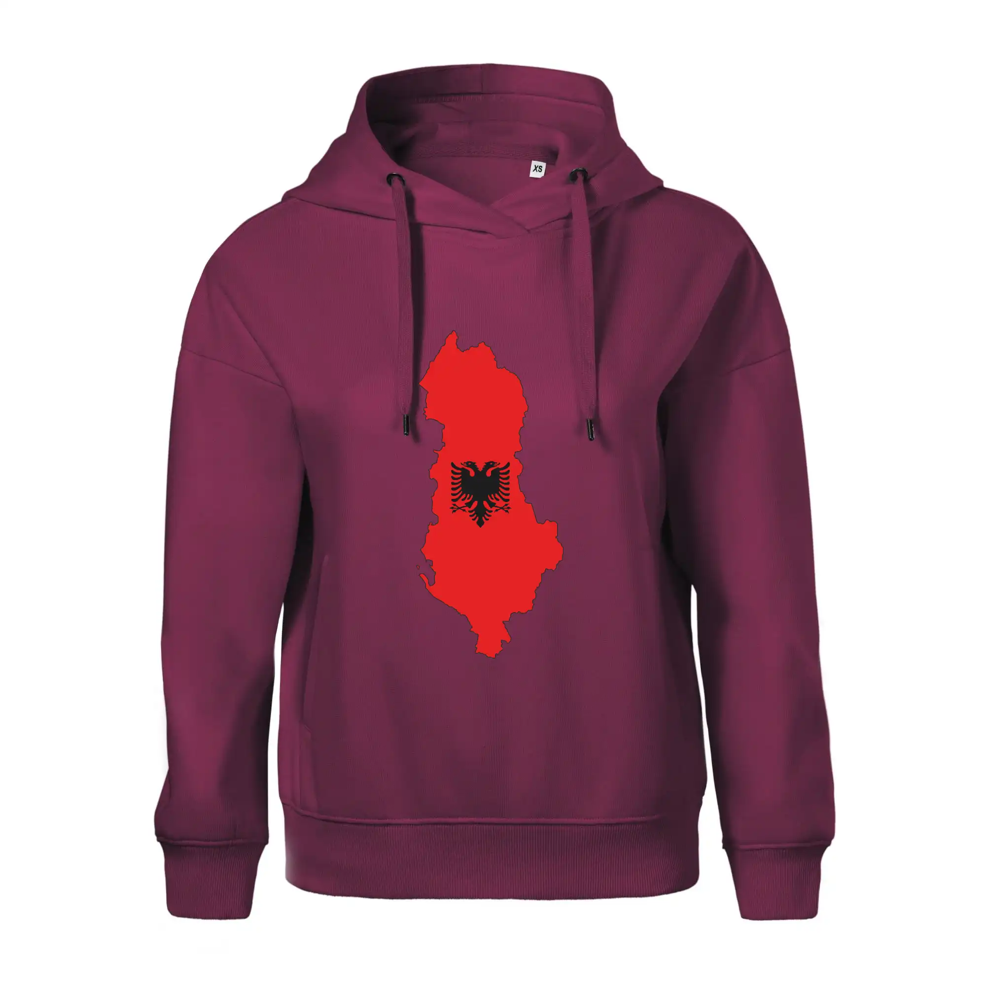 Albánie mapa a znak