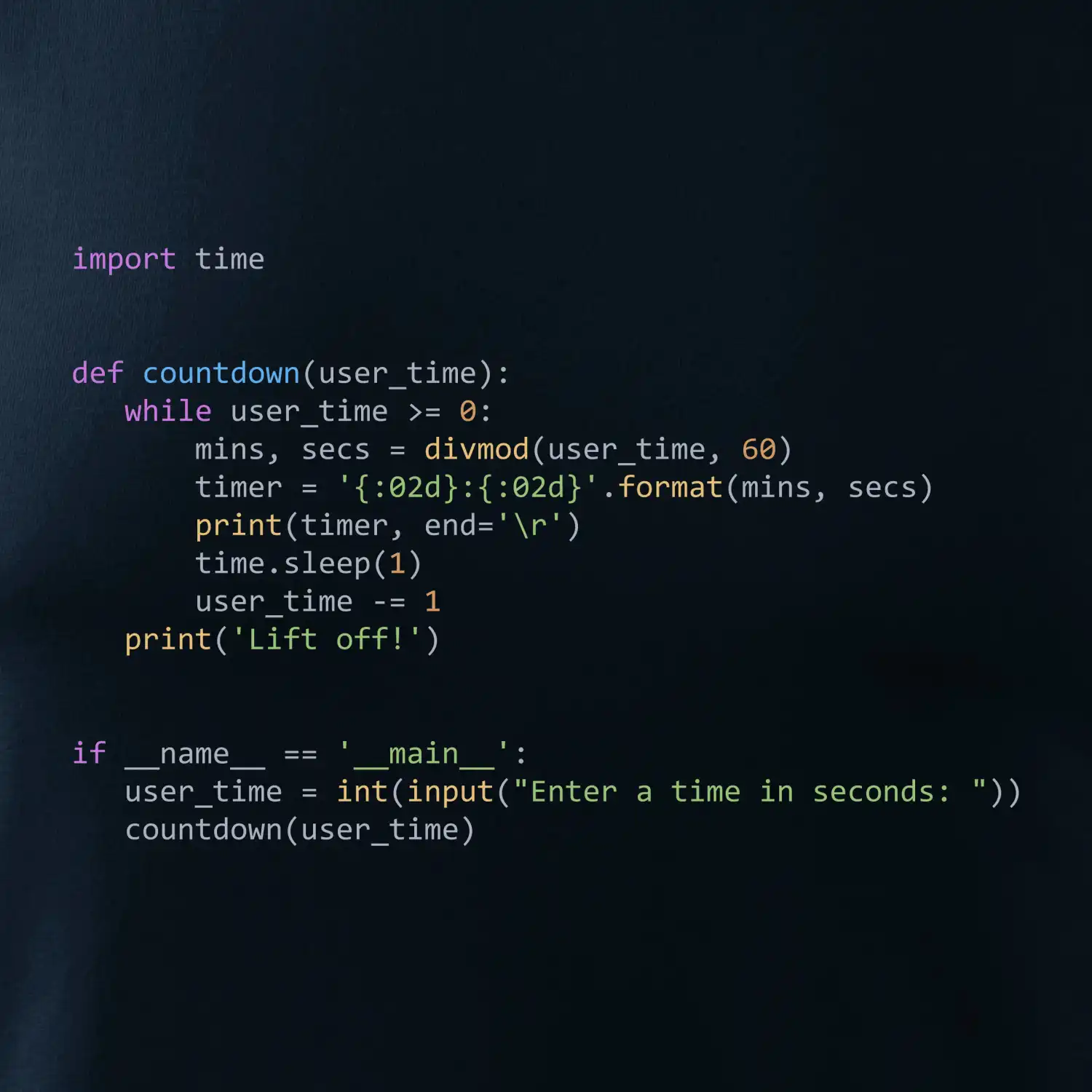 Python Odpočet času