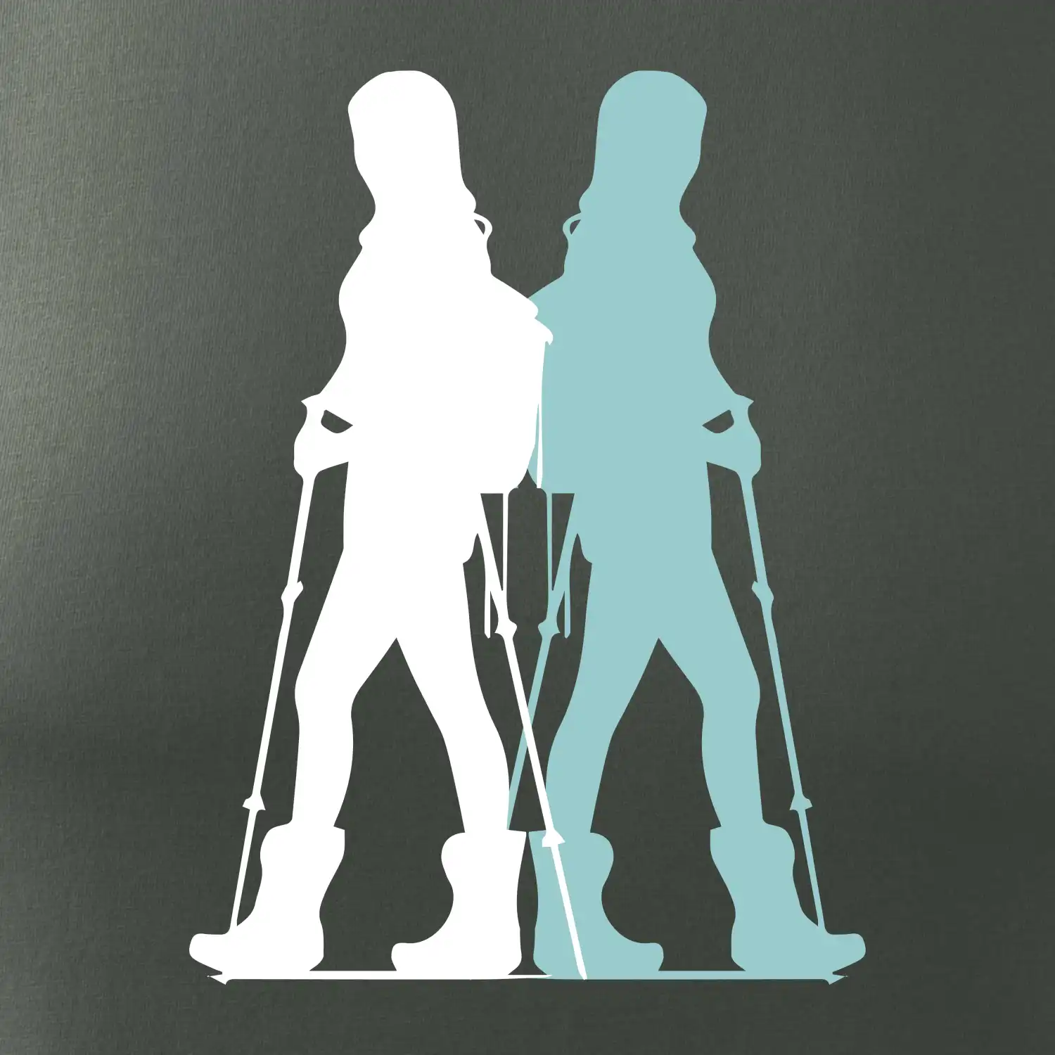 Nordic walking figury - žena