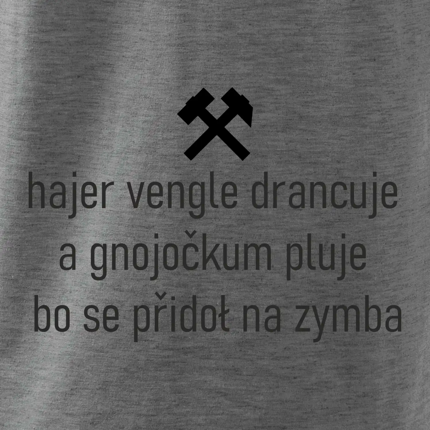 Hajer vengle drancuje a gnojočkum pluje bo se přidoł na zymba