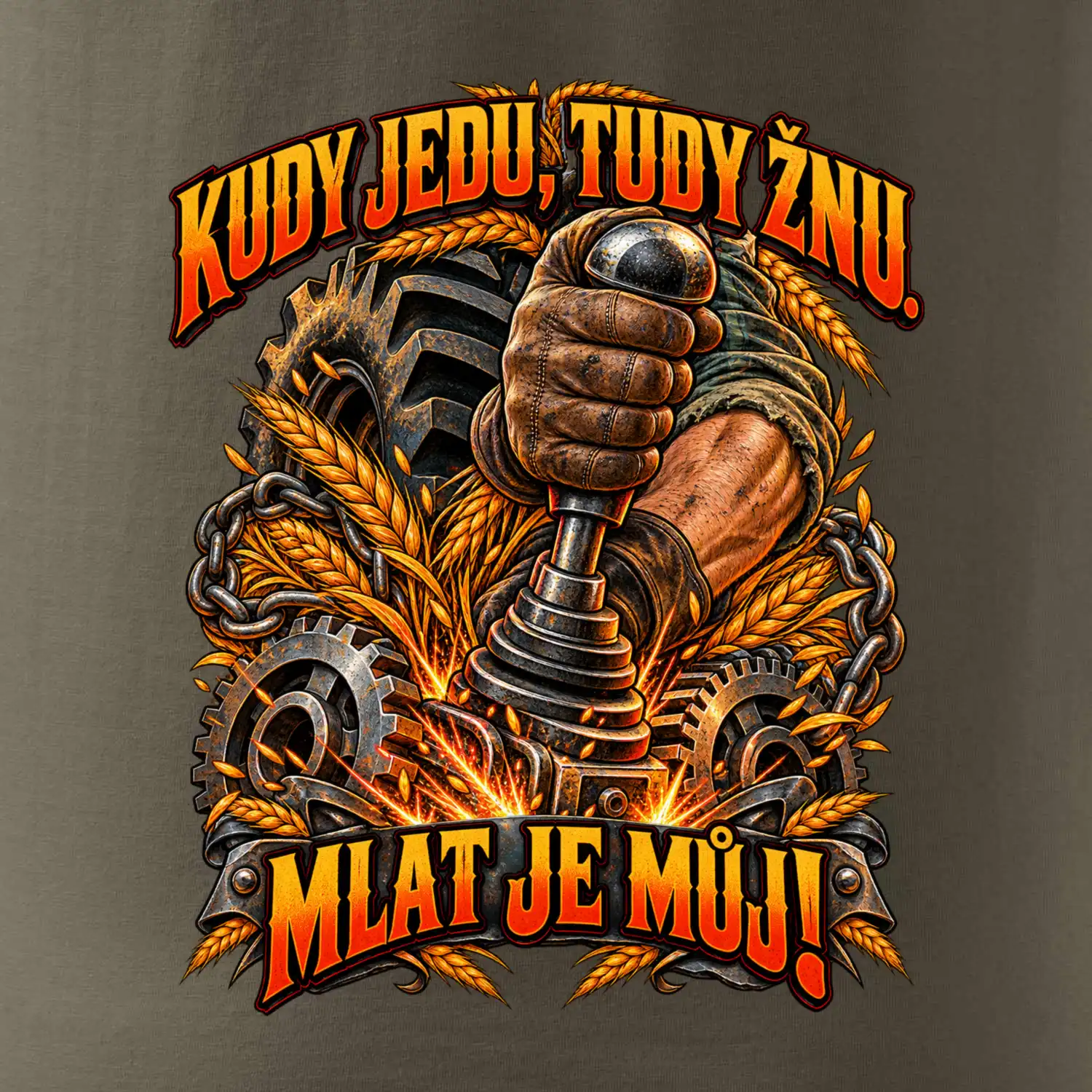 Kudy jedu tudy žnu řadicí páka traktoru