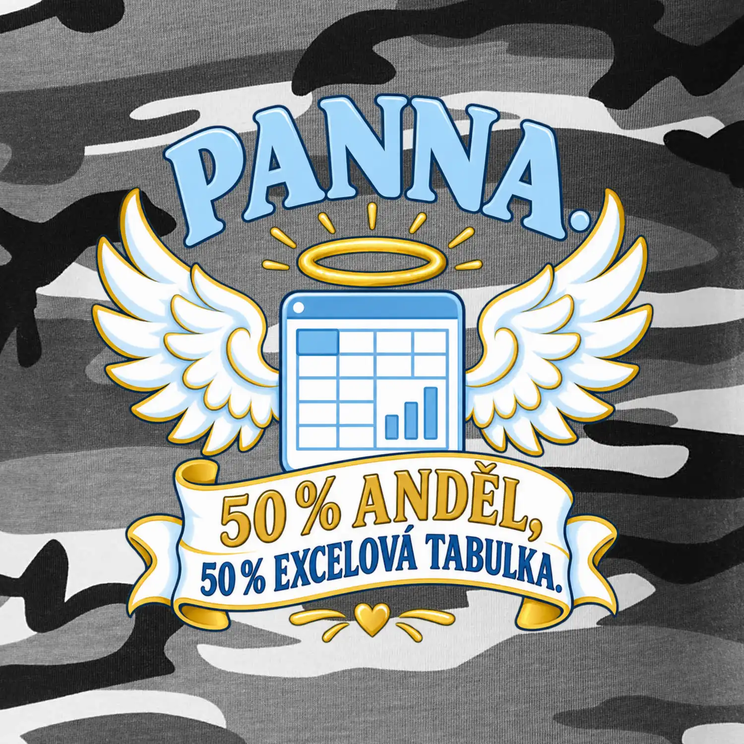Panna. 50 % anděl, 50 % excelová tabulka