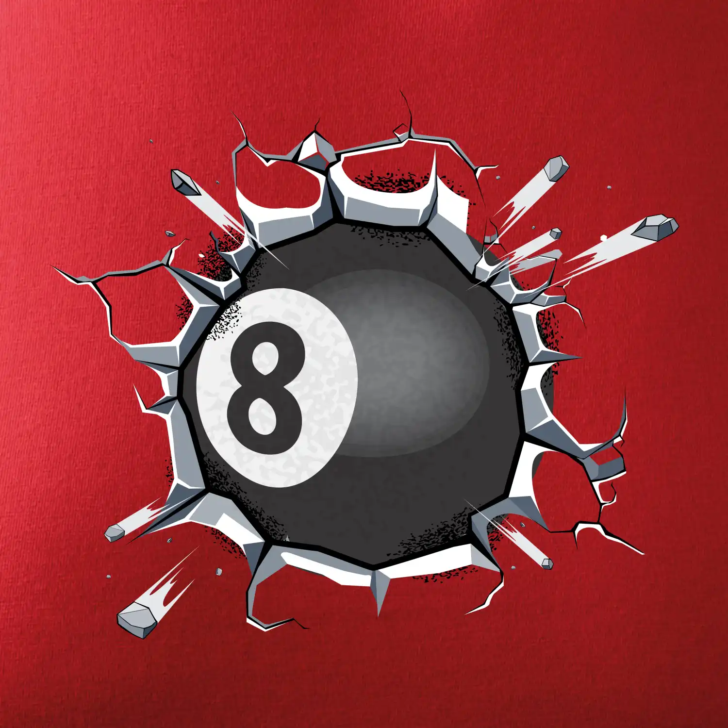 Kulečníková koule v triku