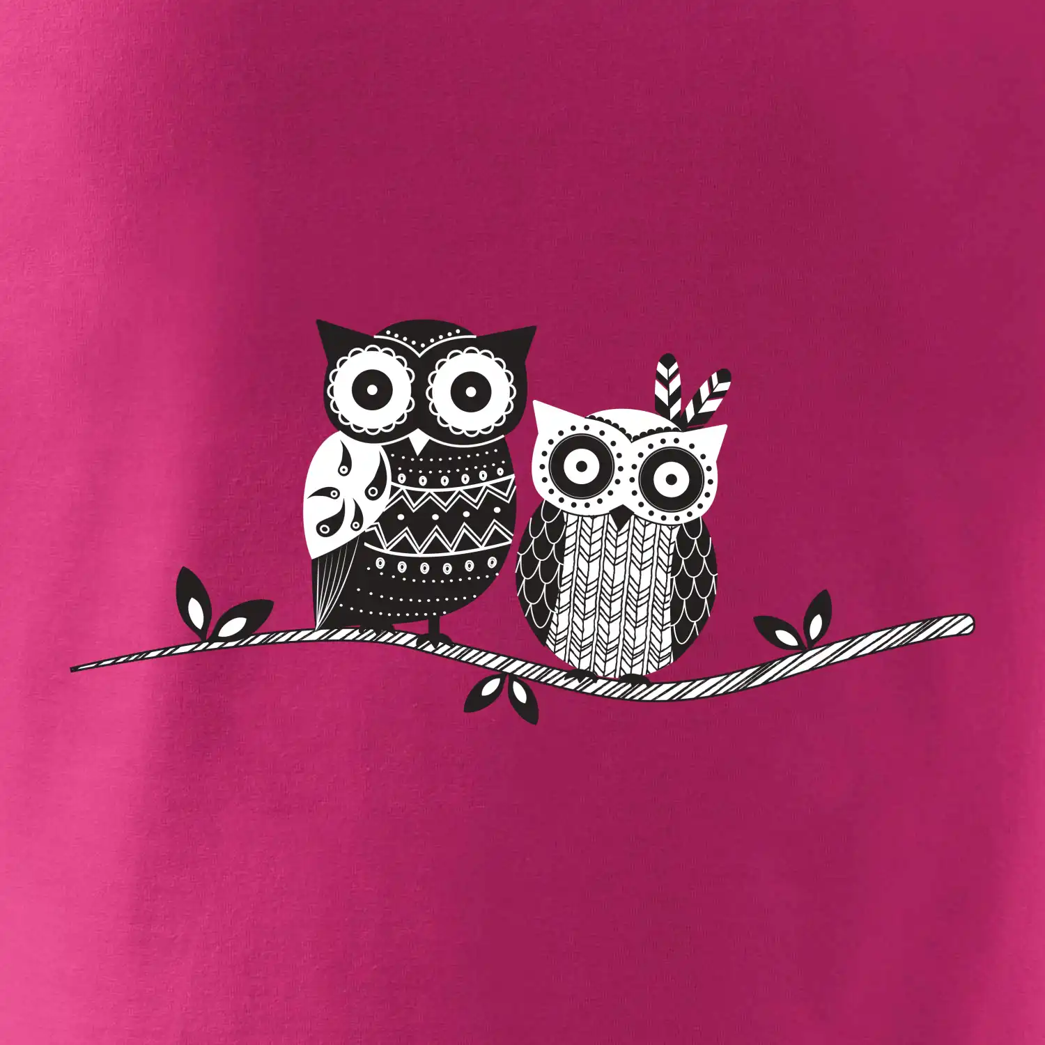 Dvě sovy abstraktní