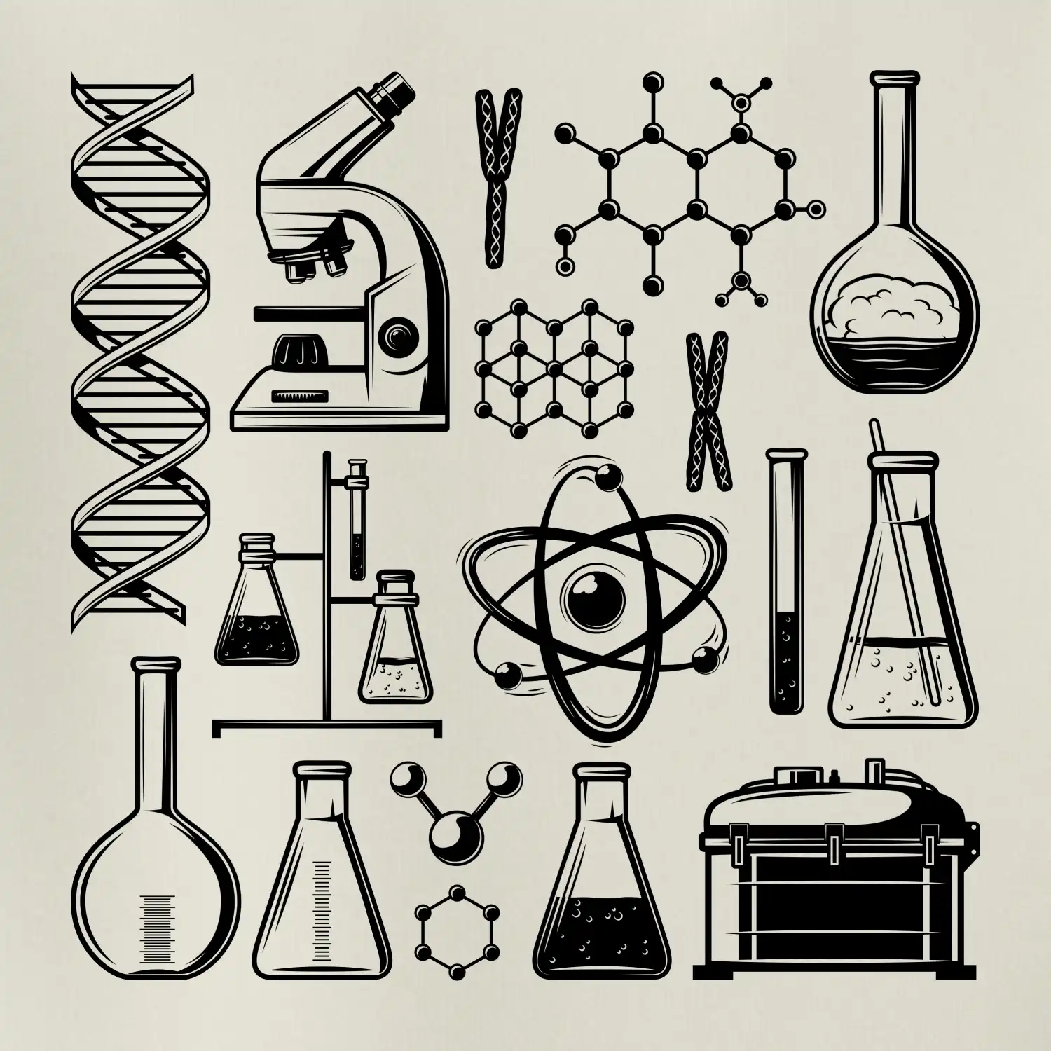 Laboratoř - ikony