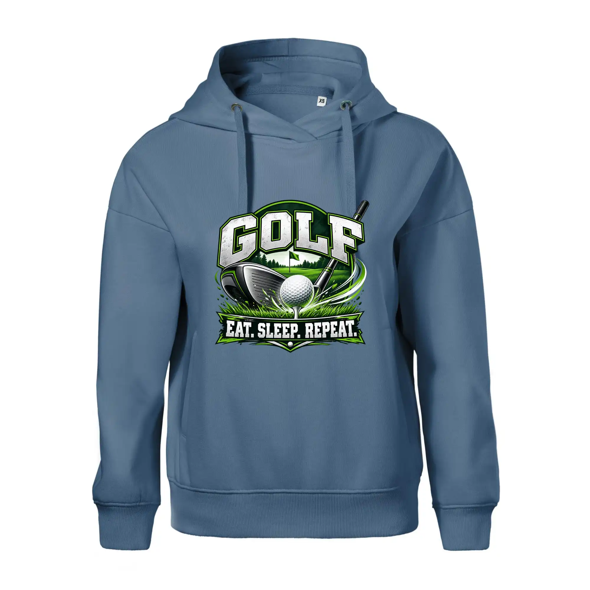 Golfová hůl s míčkem eat sleep repeat