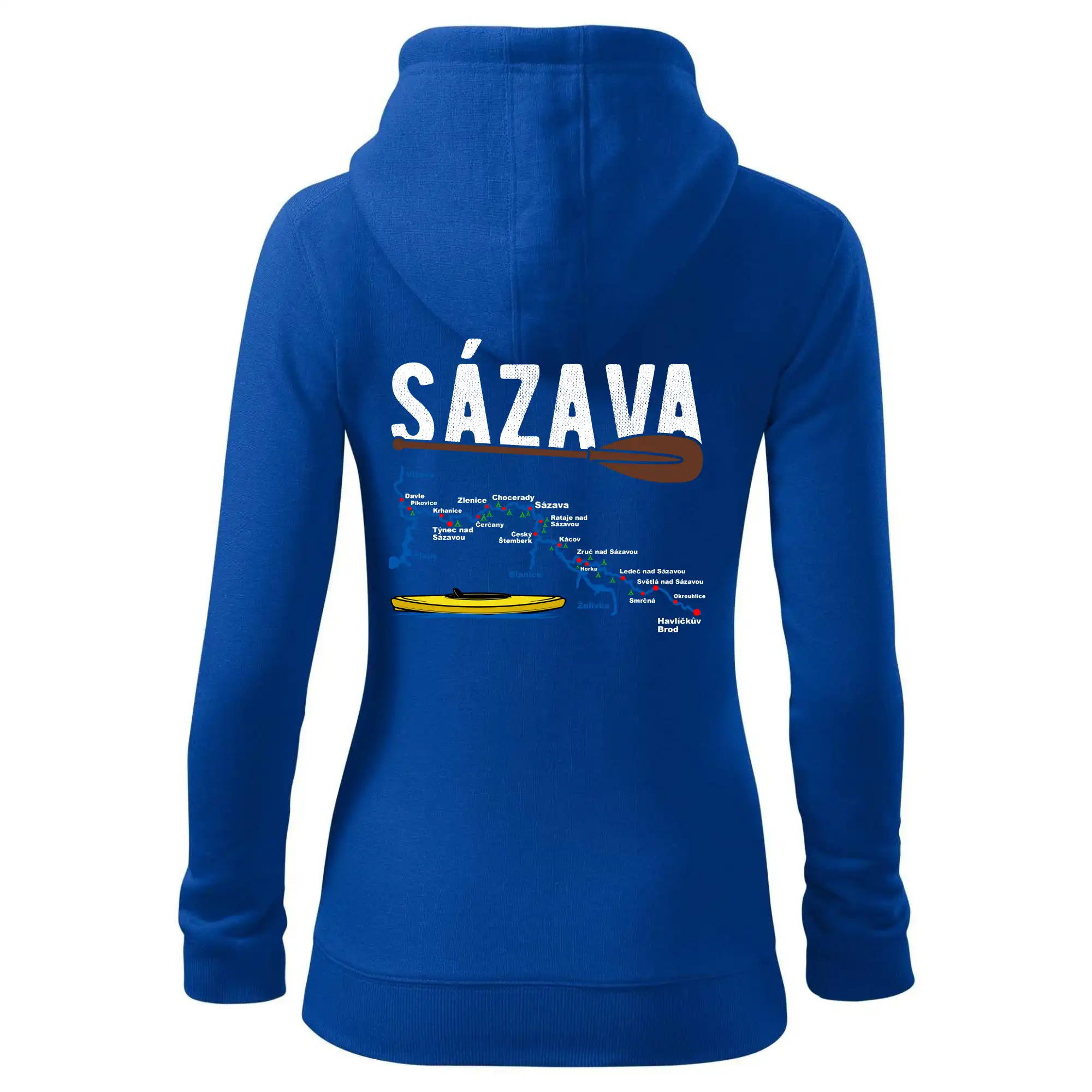 Mapa řeky Sázavy