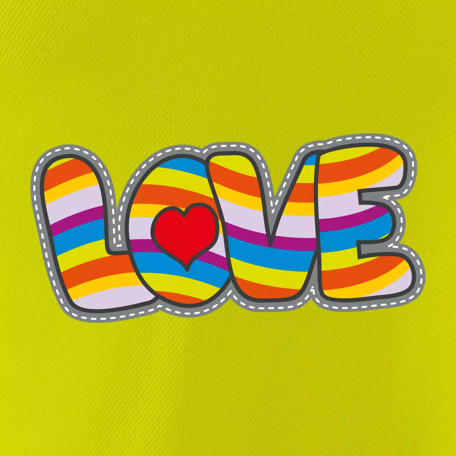 Love nápis duhový