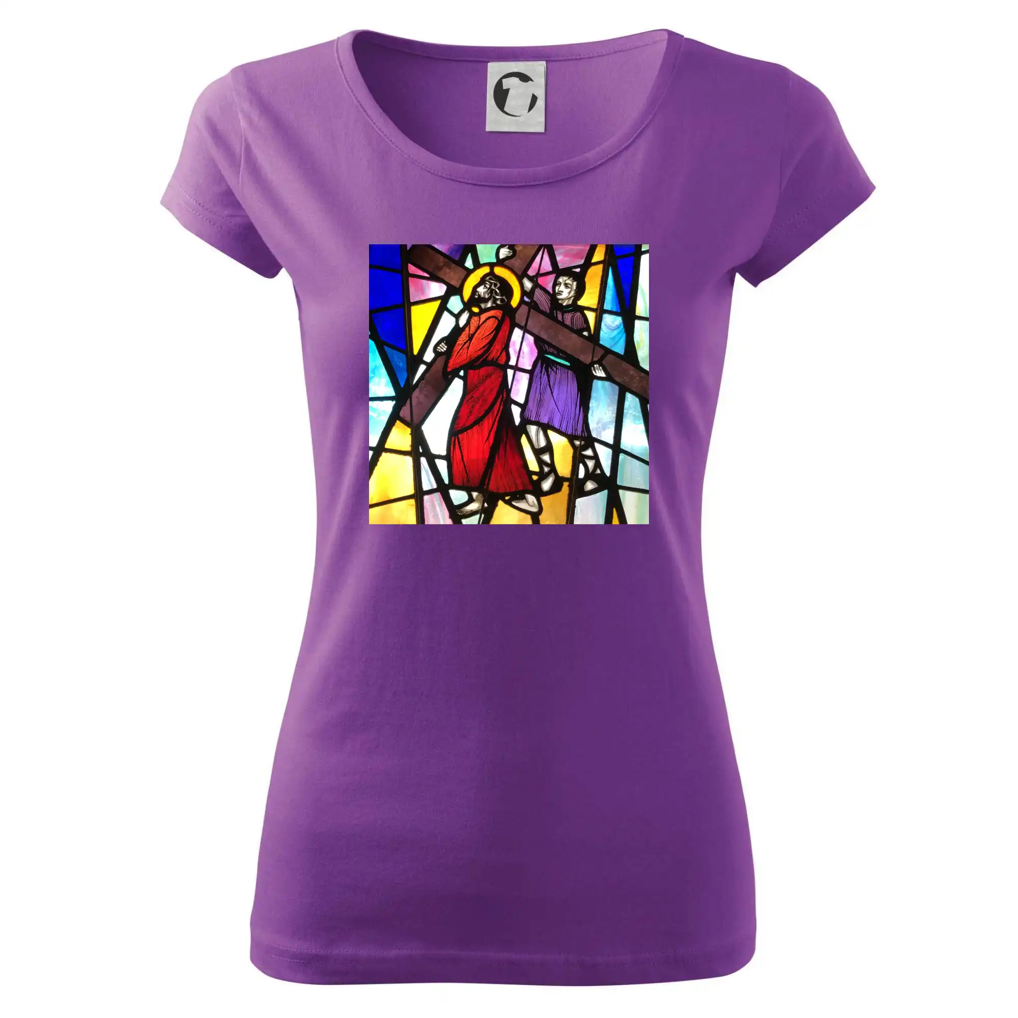 Vitráž - Ježíš a kříž