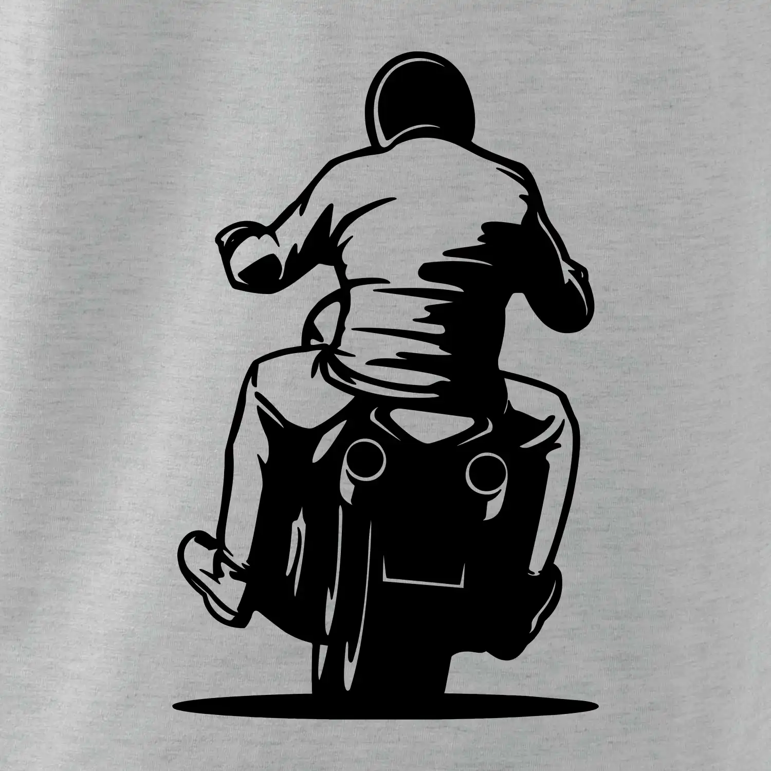 Motorkář na zádech - chopper