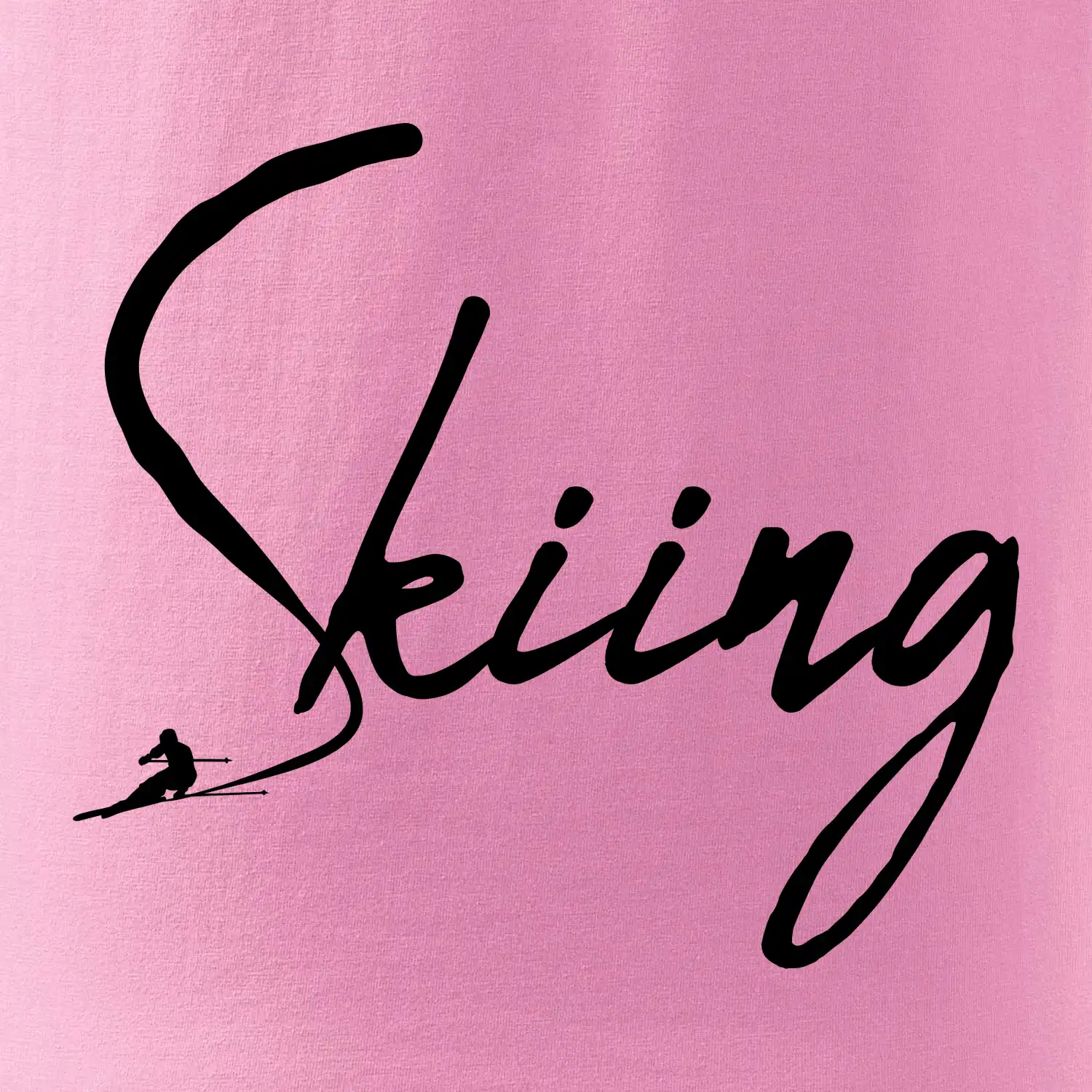 Skiing nápis lyžař