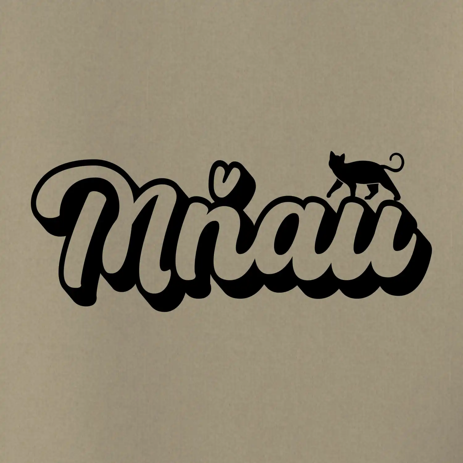 Mňau nápis