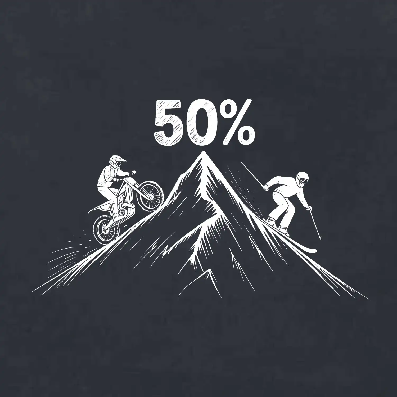 Narozeniny motorkář enduro a lyžař 50