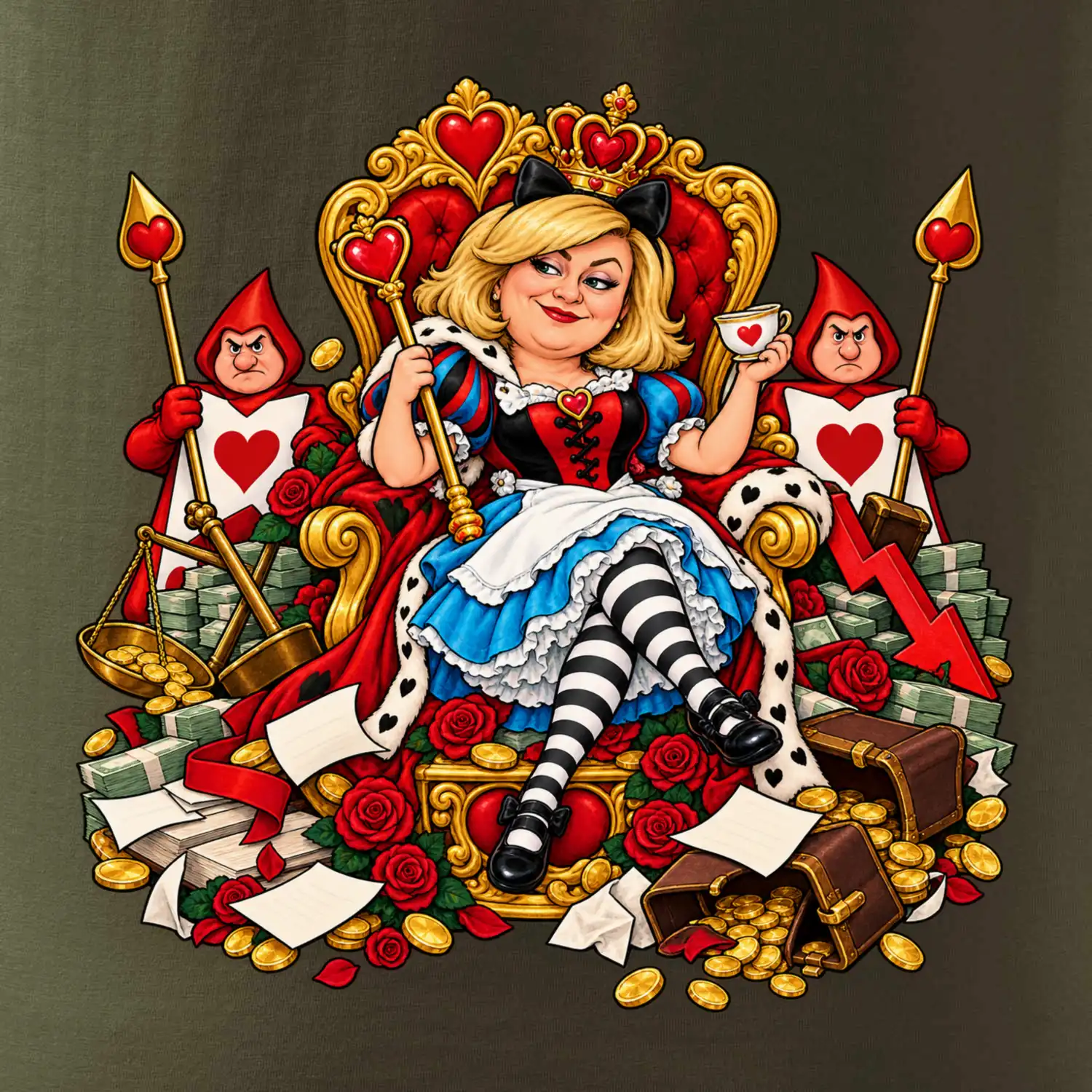 Alenka v říši dluhů královna rozpočtu