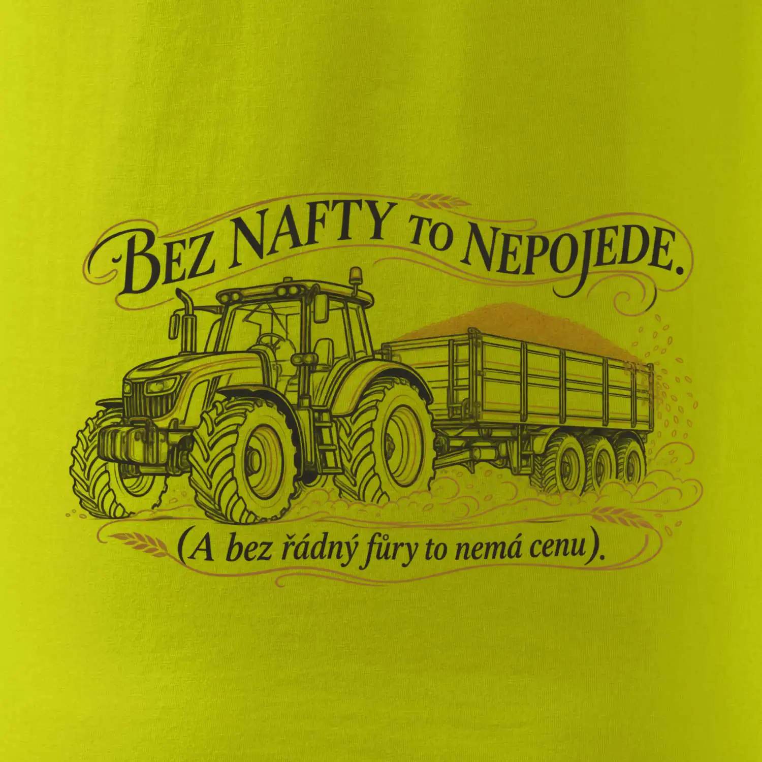 Bez nafty to nepojede traktor s vlekem