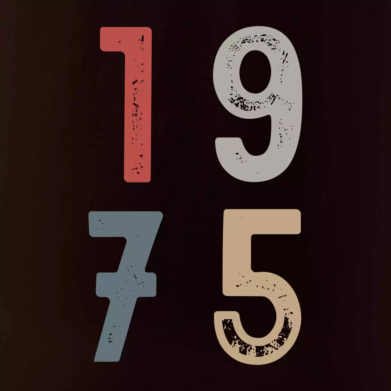 Vintage číslice 1975