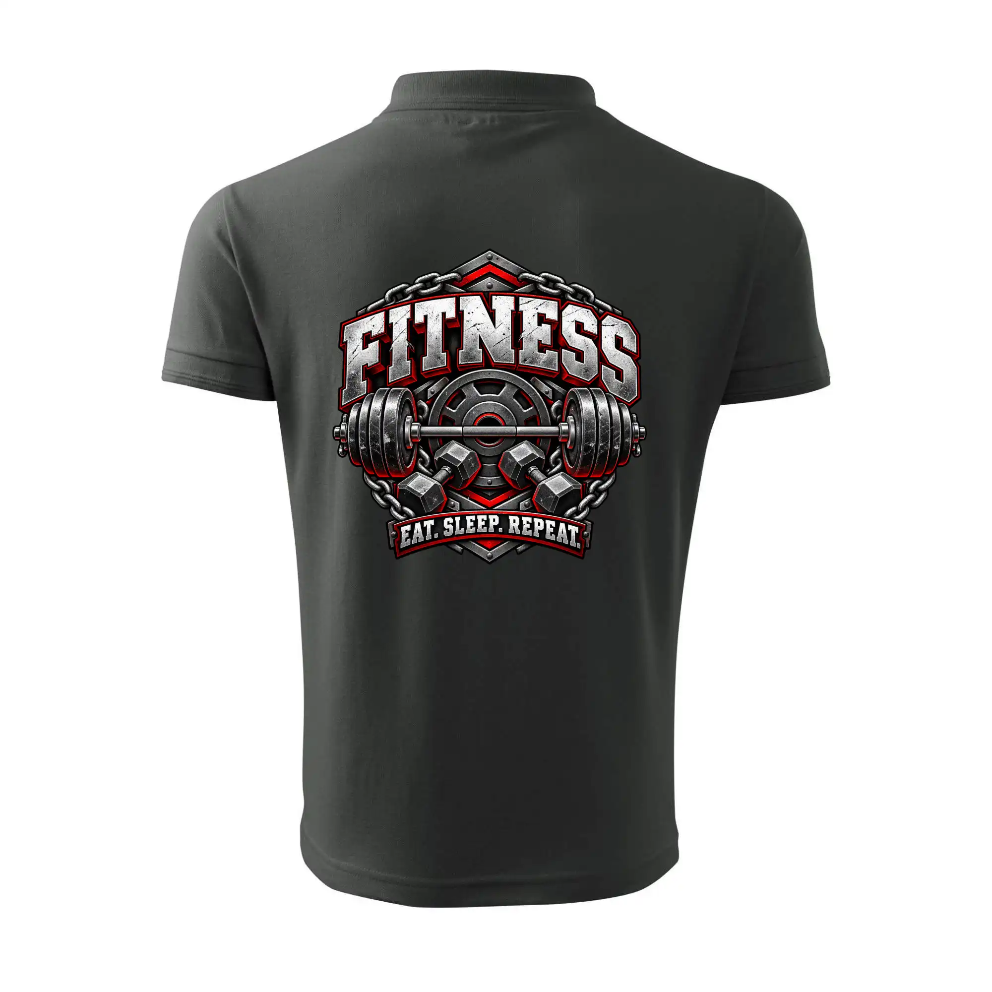 Fitness činka a závaží eat sleep repeat