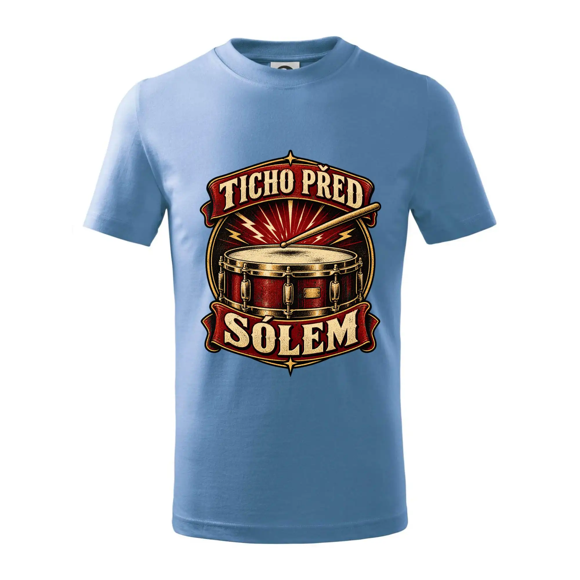 Ticho před sólem - vintage bubenický emblém