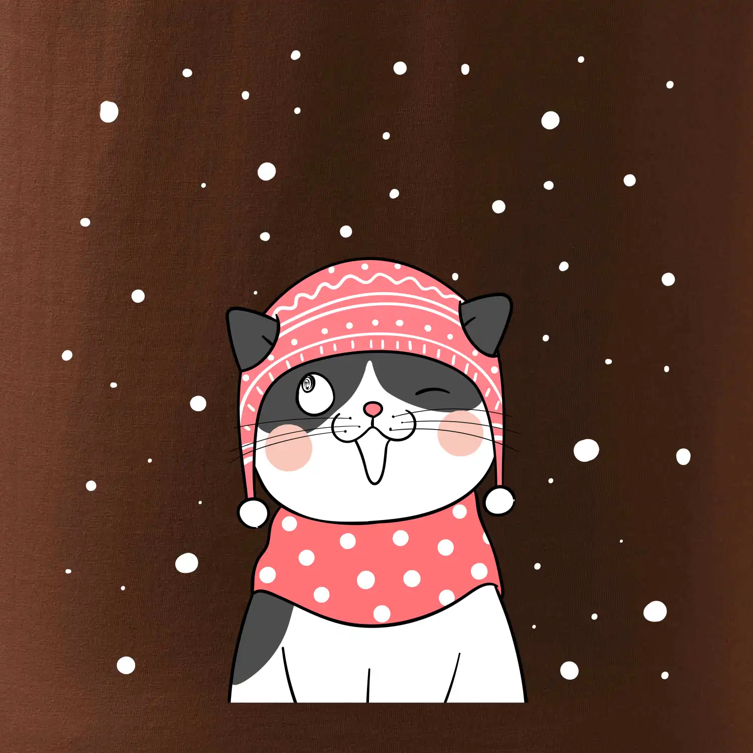 Kočka v zimní čepici