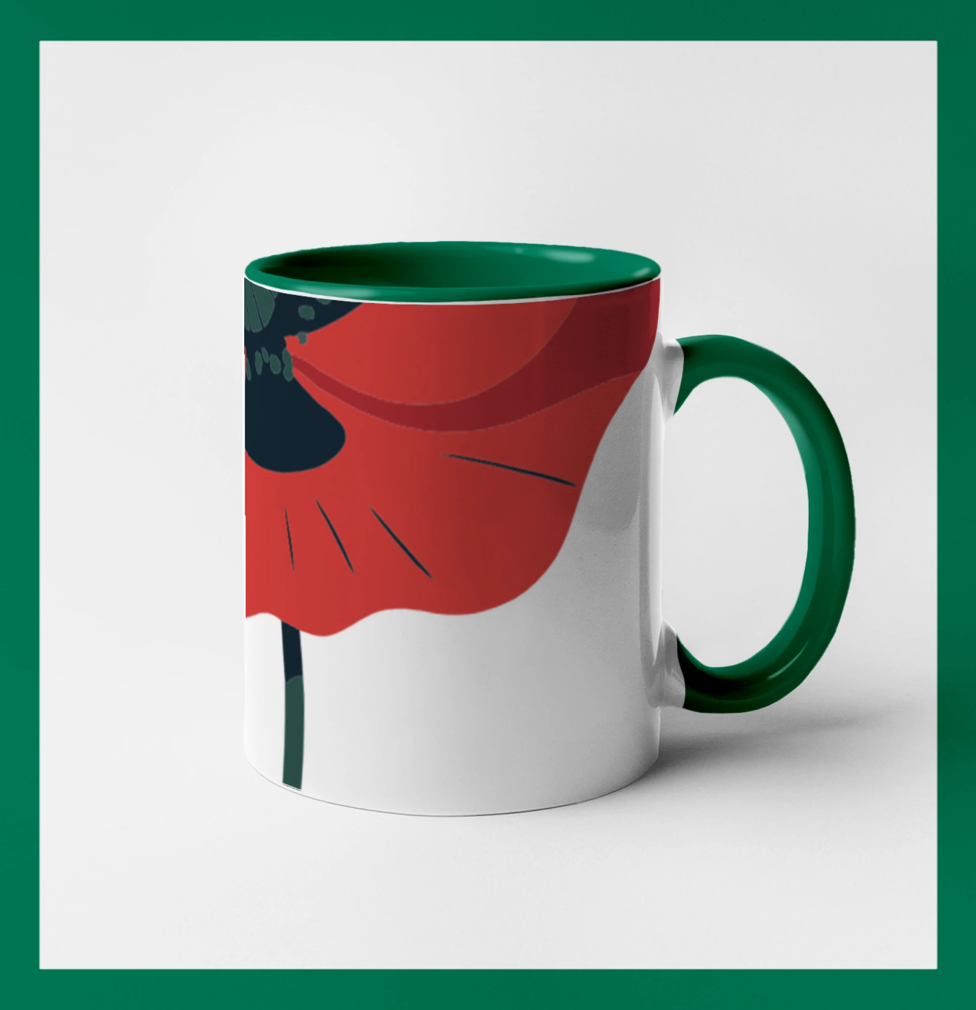 Vlčí mák kreslený na prsu