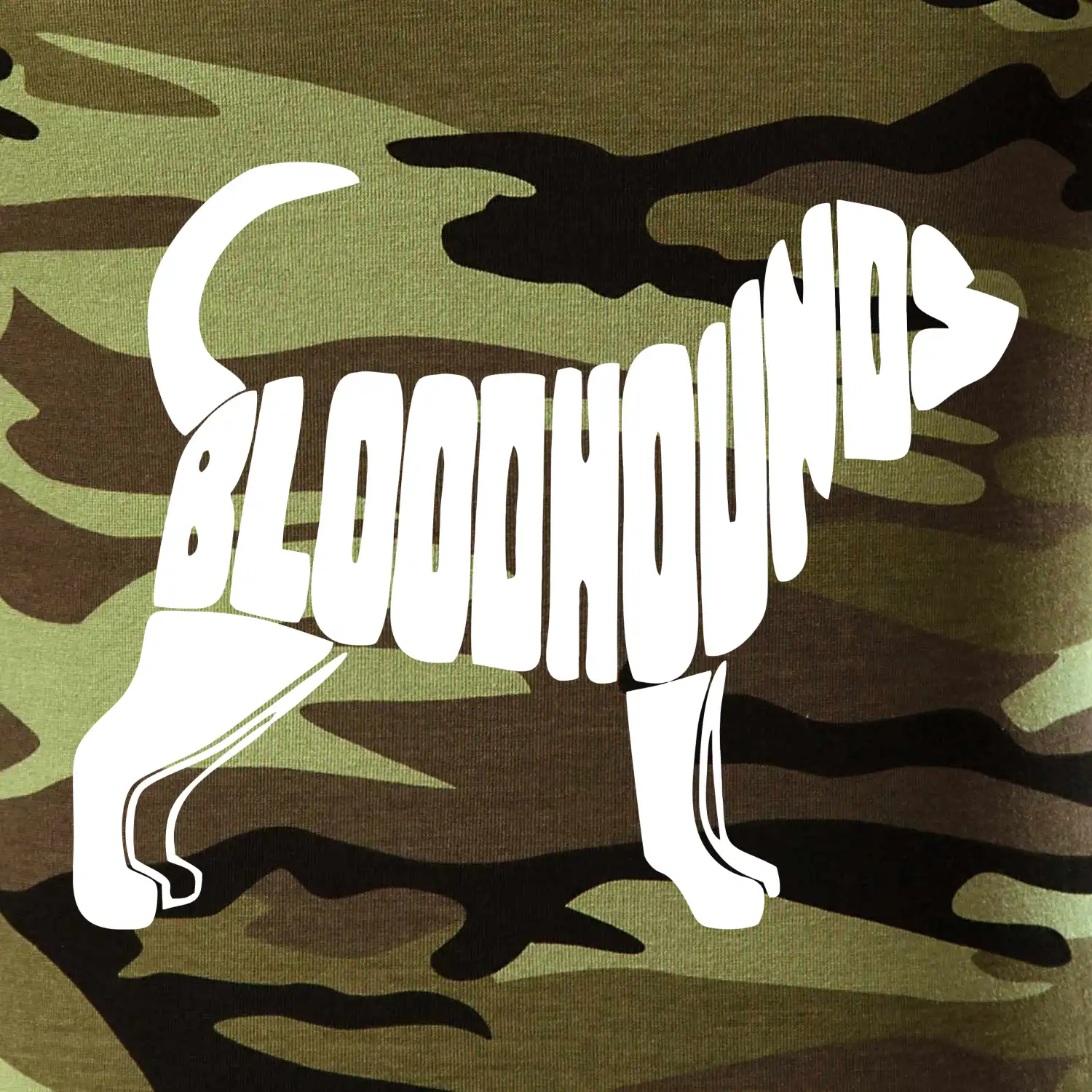 Bloodhound nápis v těle