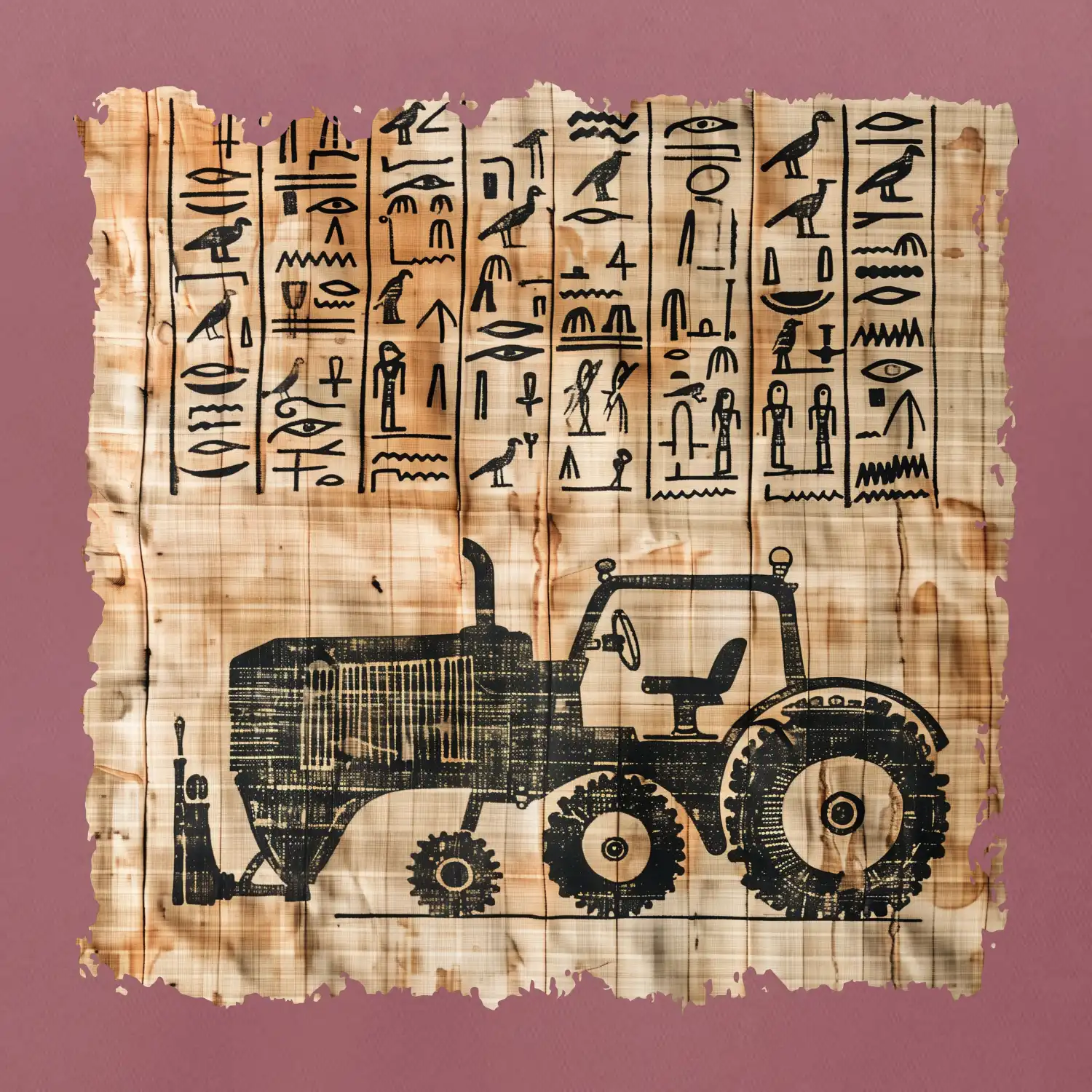 Egyptské hieroglyfy traktor
