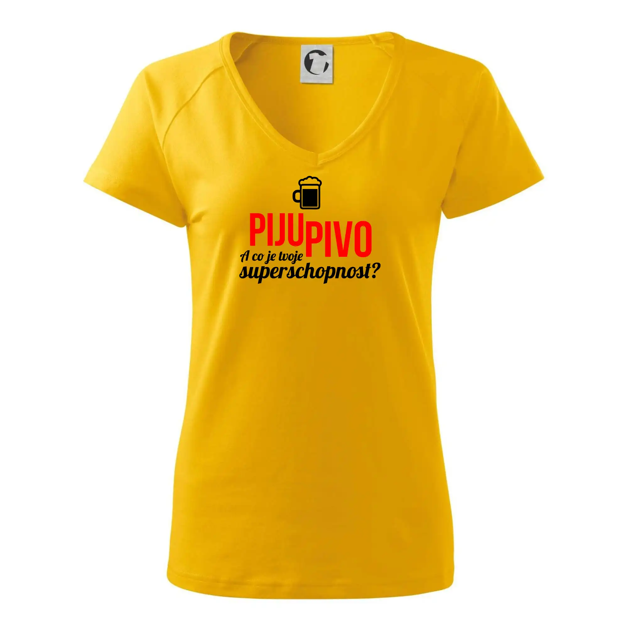 Já piju pivo - tvoje superschopnost? rovný nápis