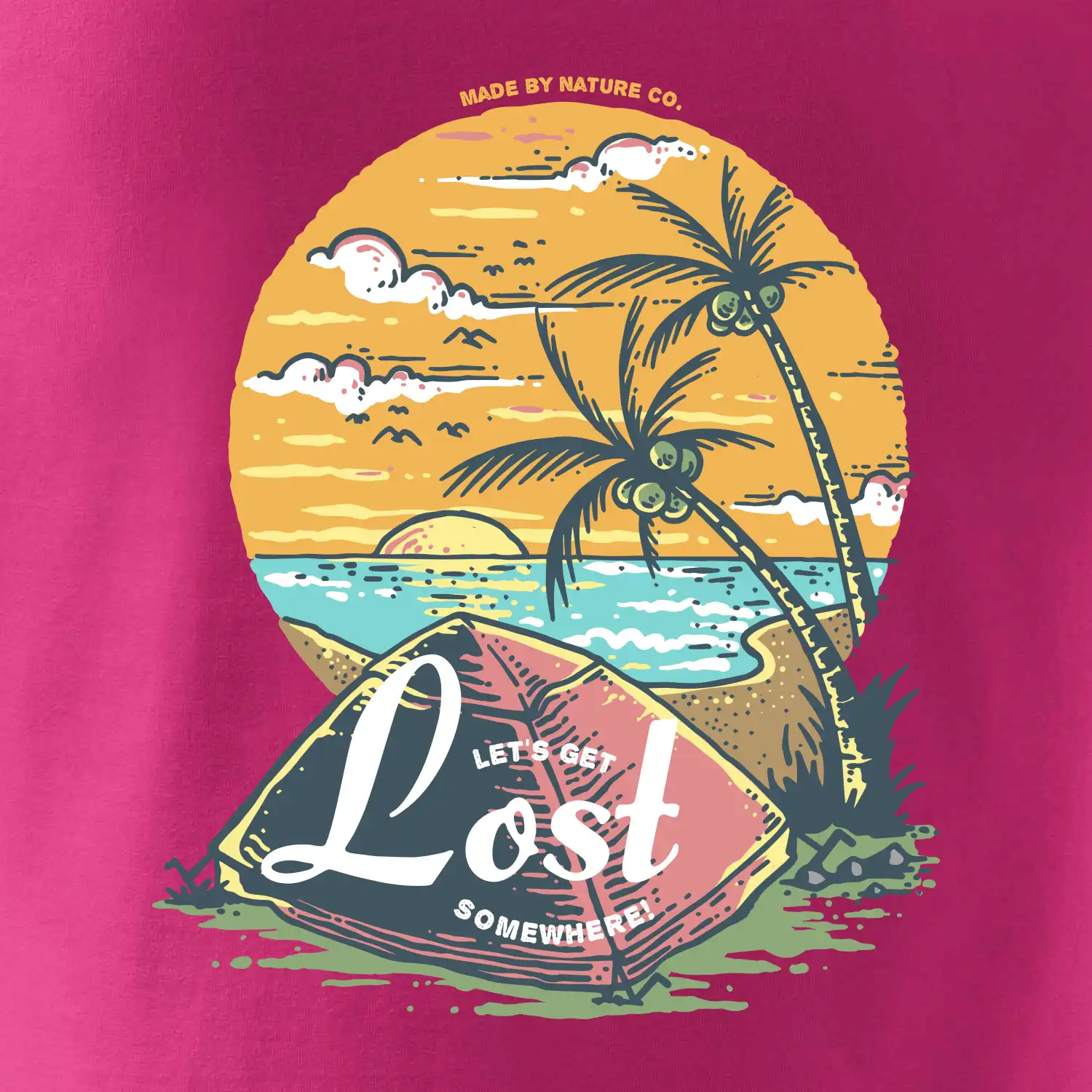 Beach camping get lost somewhere